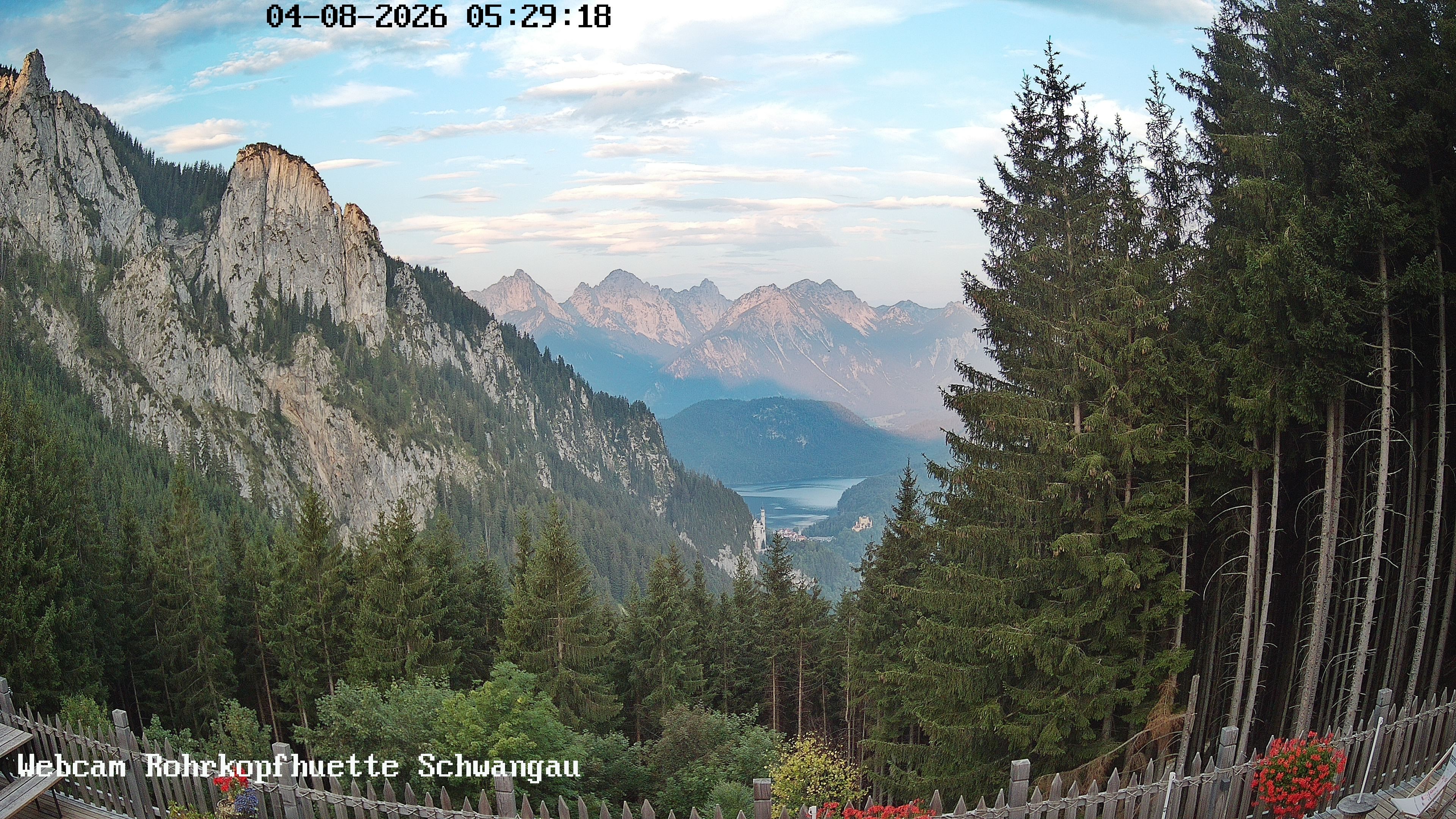 Archiv Foto Webcam Schwangau: Blick von der Rohrkopfhütte ins Tal