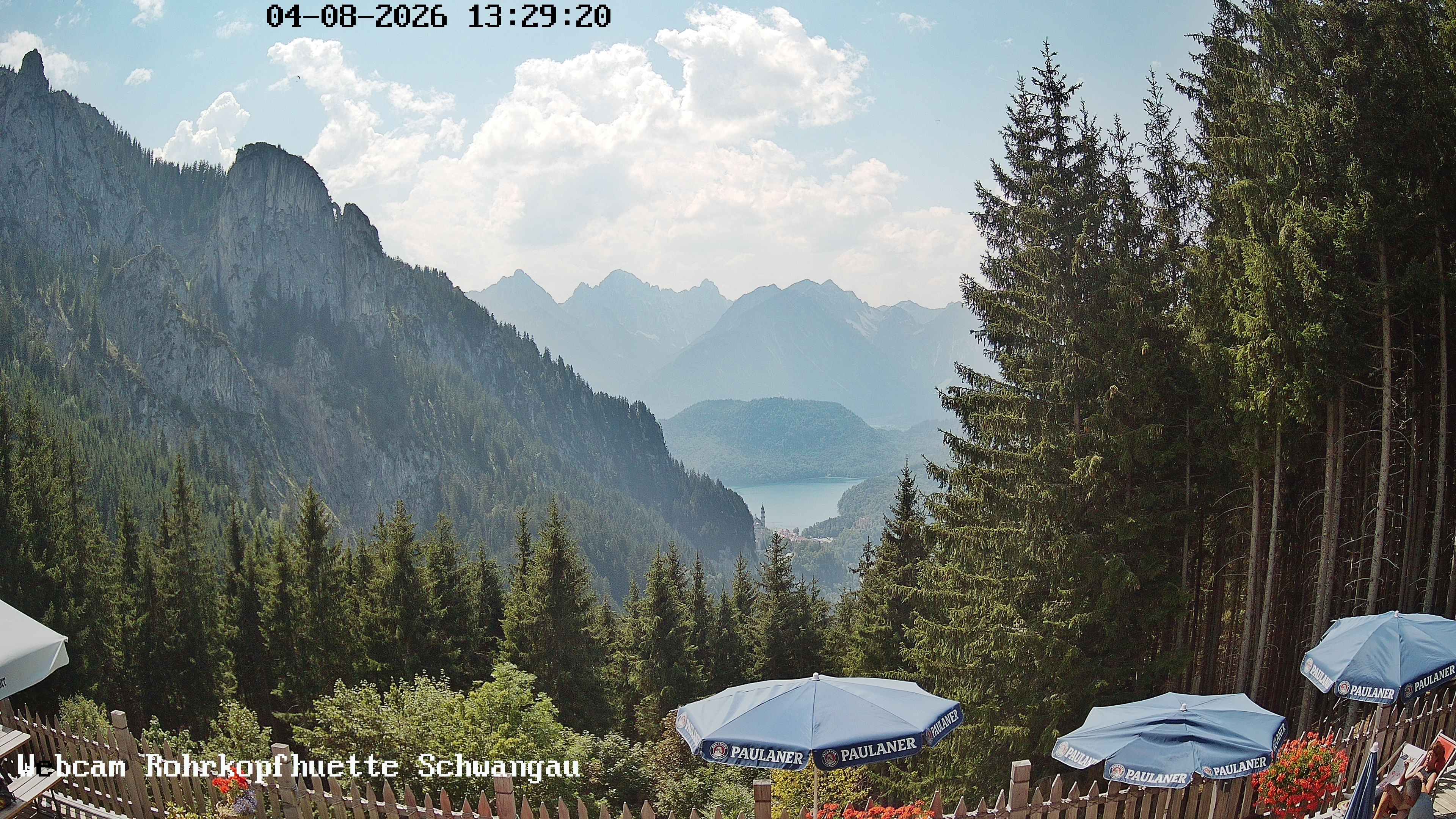 Archiv Foto Webcam Schwangau: Blick von der Rohrkopfhütte ins Tal