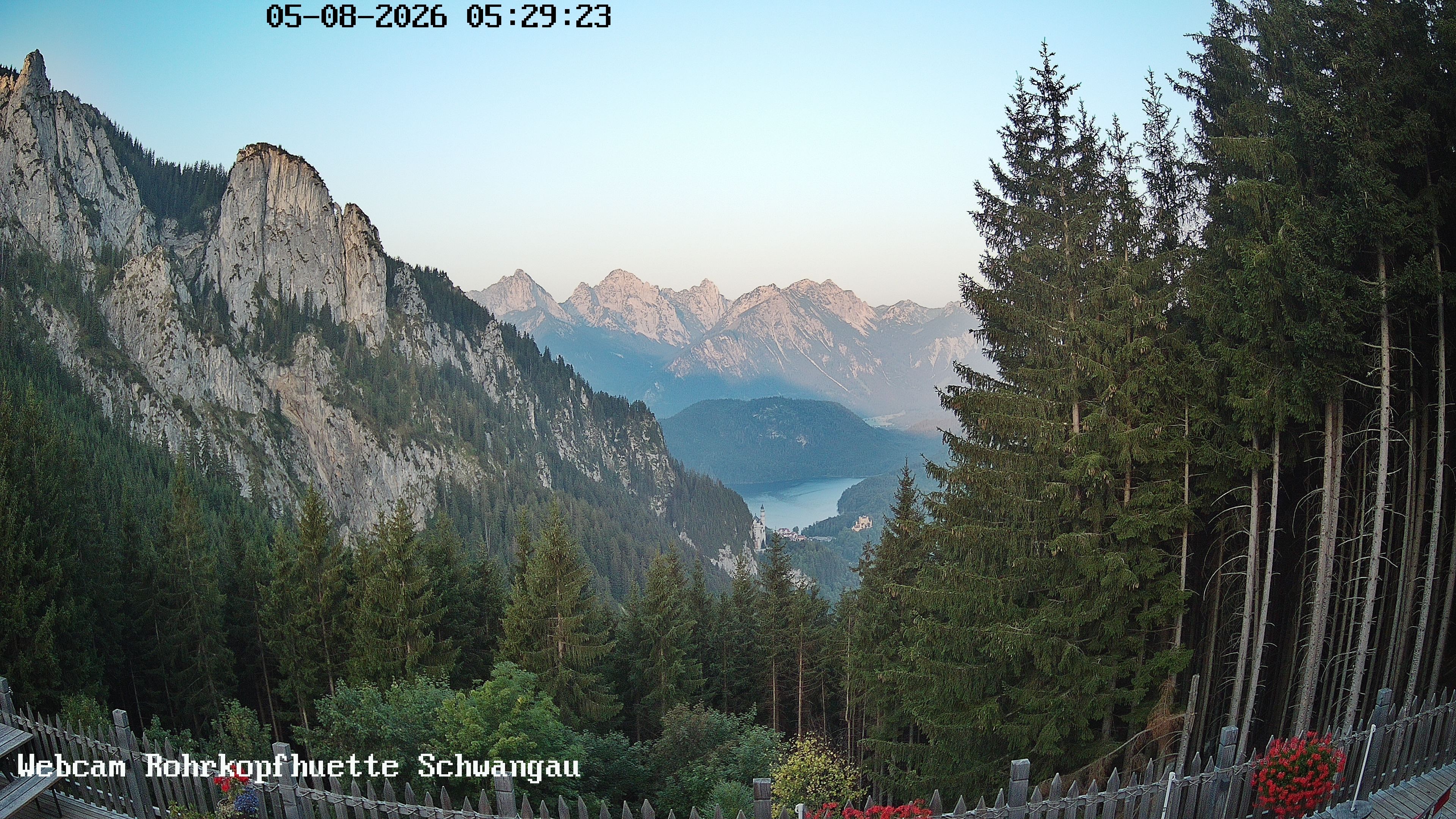 Archiv Foto Webcam Schwangau: Blick von der Rohrkopfhütte ins Tal