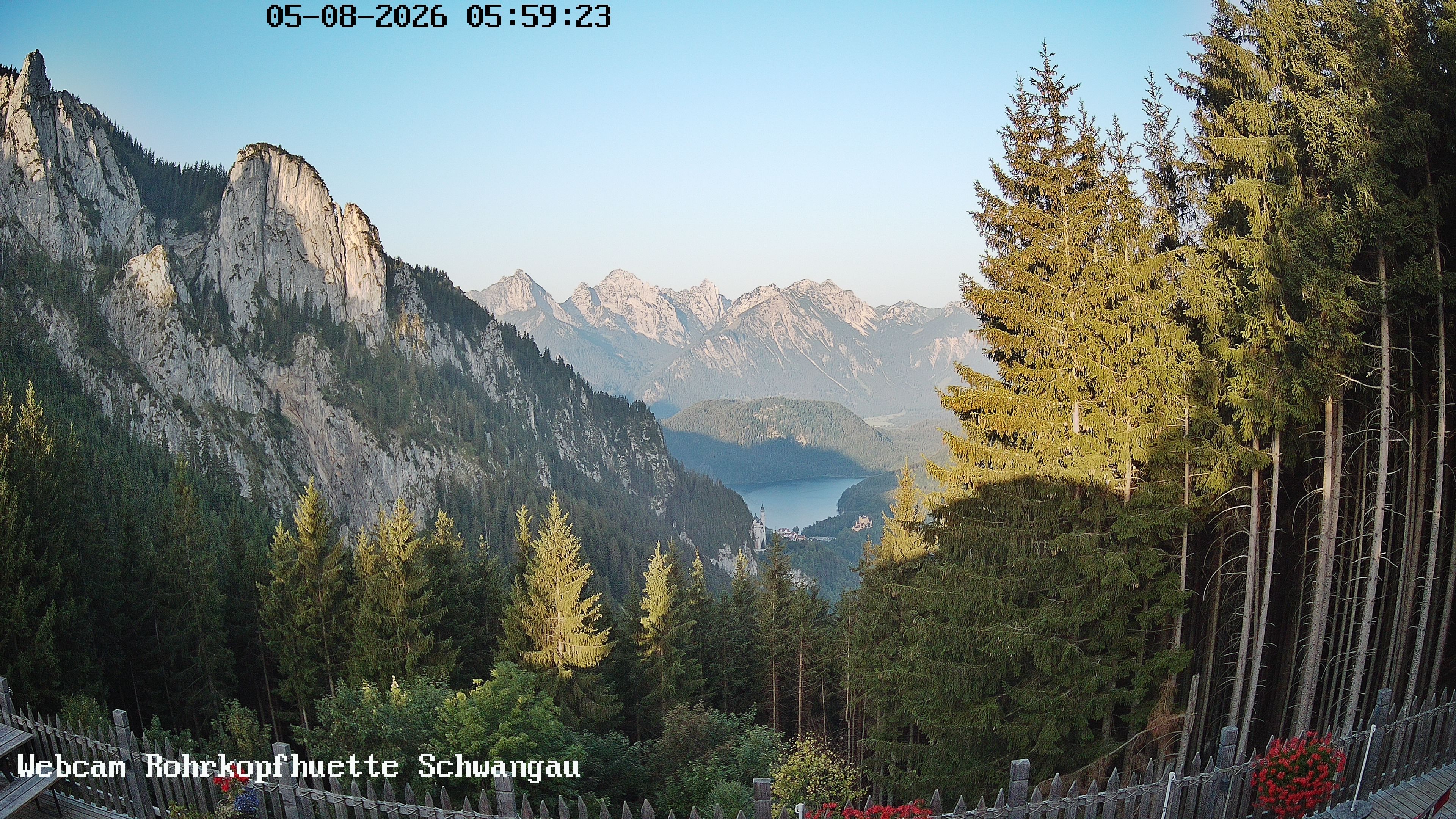 Archiv Foto Webcam Schwangau: Blick von der Rohrkopfhütte ins Tal