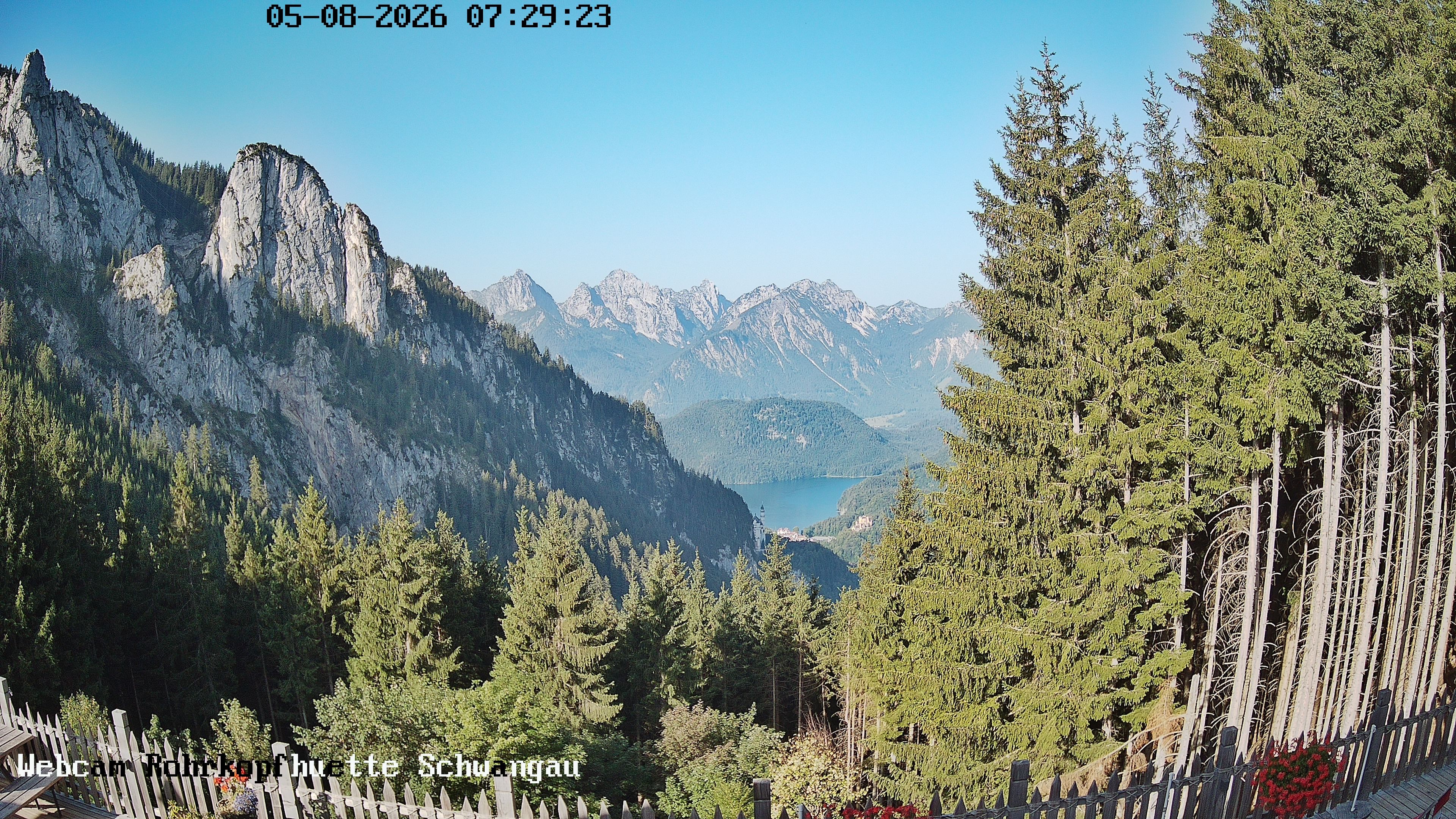 Archiv Foto Webcam Schwangau: Blick von der Rohrkopfhütte ins Tal