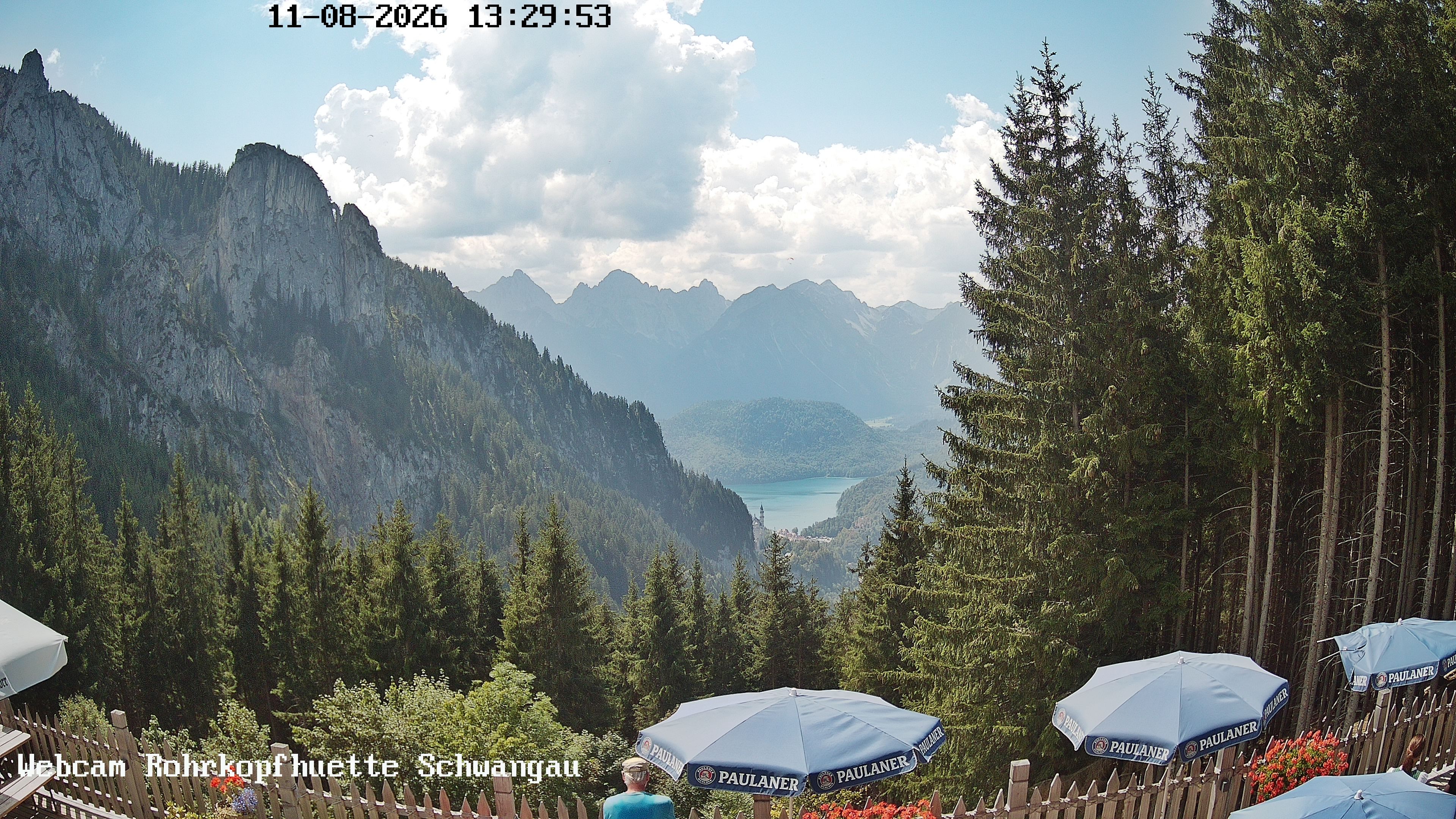 Archiv Foto Webcam Schwangau: Blick von der Rohrkopfhütte ins Tal