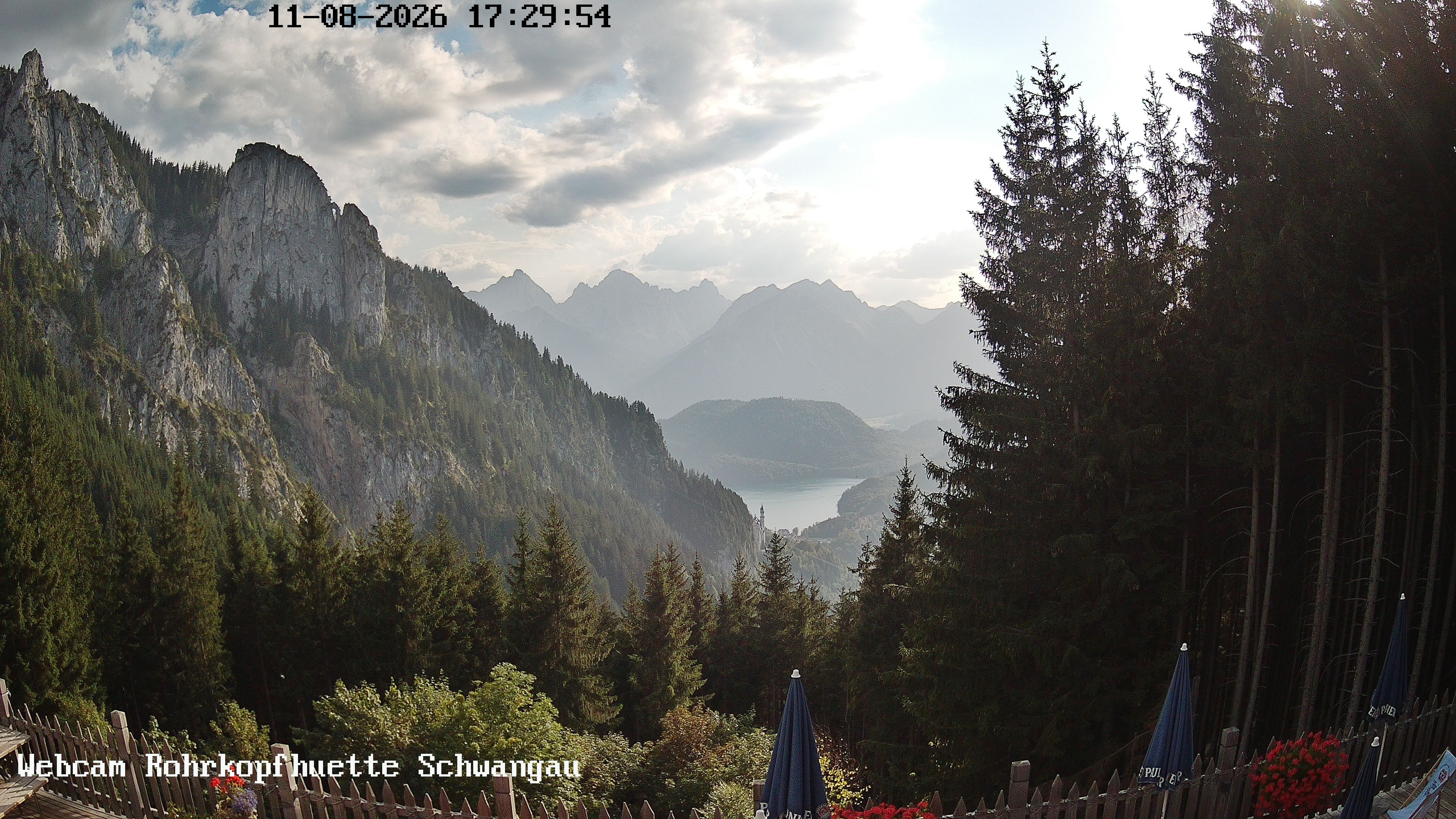 Archiv Foto Webcam Schwangau: Blick von der Rohrkopfhütte ins Tal