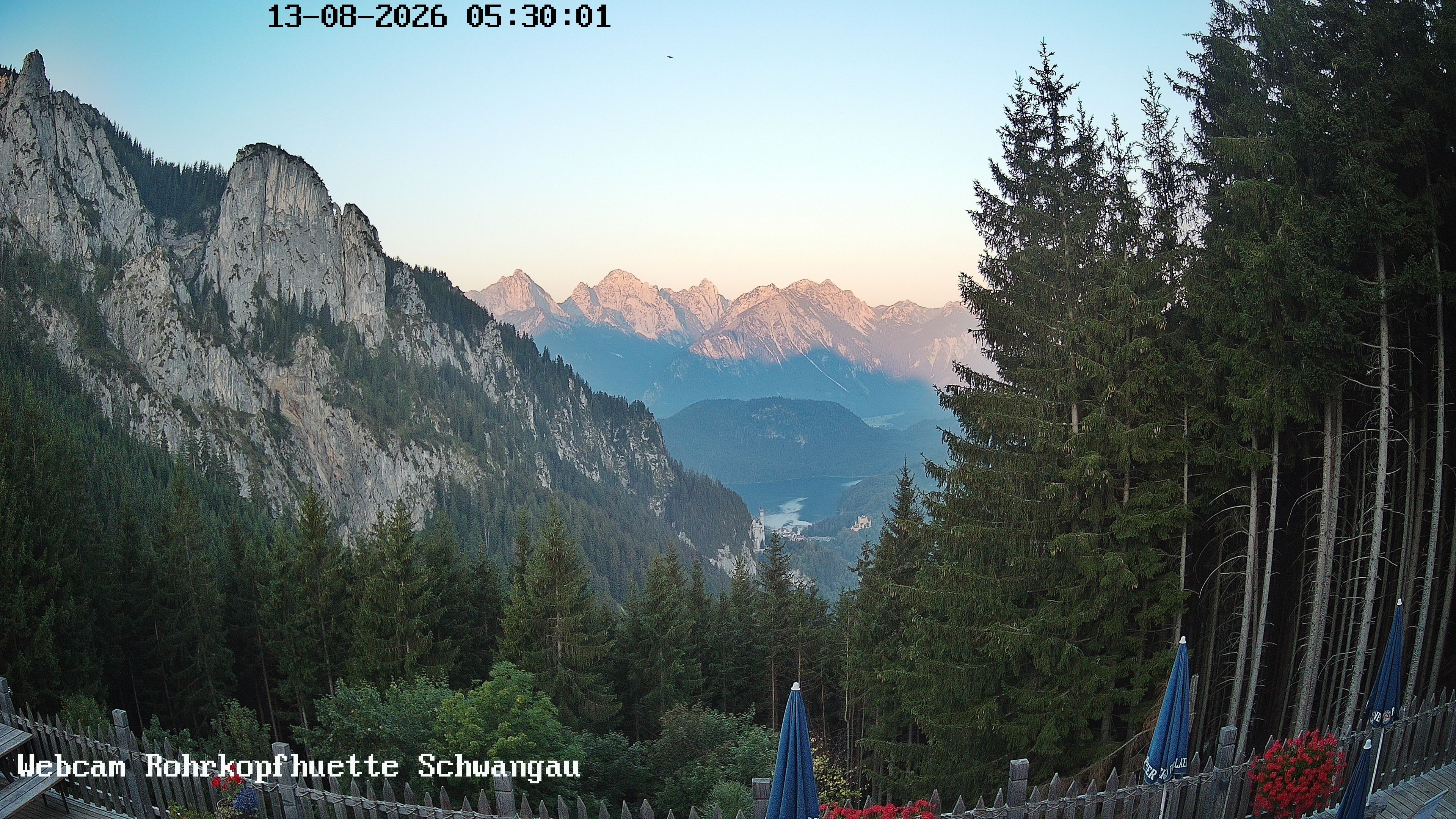 Archiv Foto Webcam Schwangau: Blick von der Rohrkopfhütte ins Tal