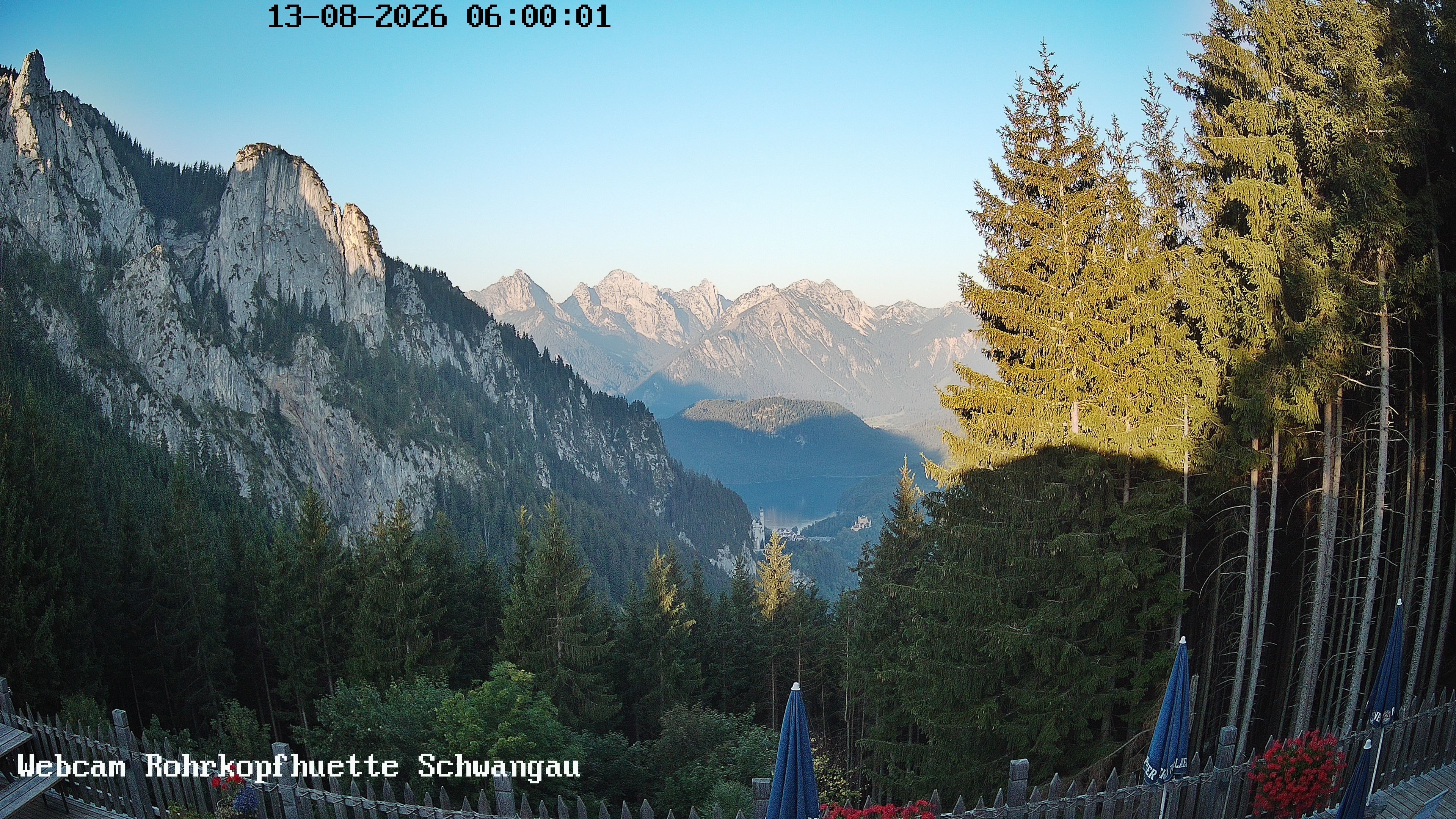 Archiv Foto Webcam Schwangau: Blick von der Rohrkopfhütte ins Tal