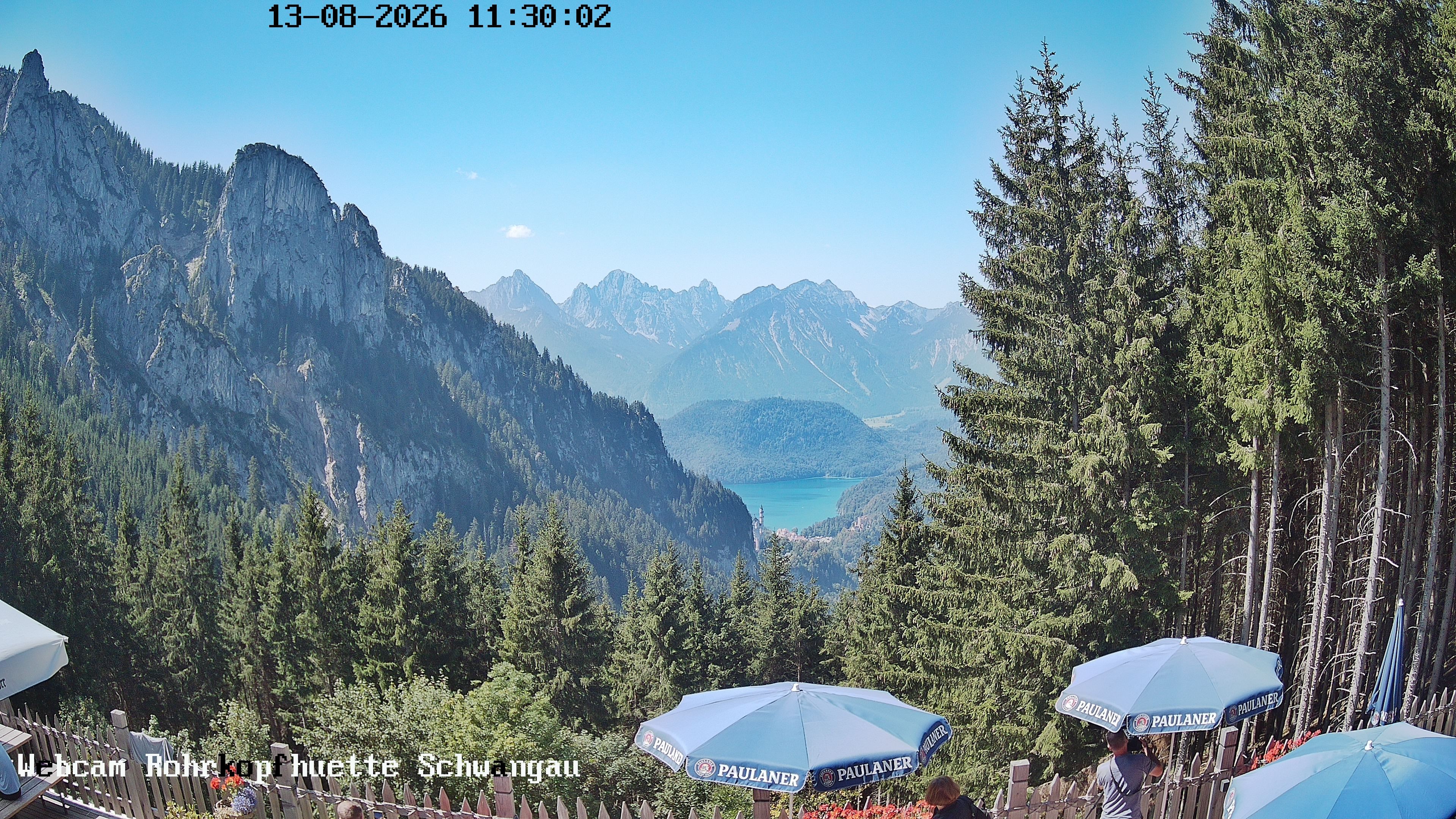 Archiv Foto Webcam Schwangau: Blick von der Rohrkopfhütte ins Tal