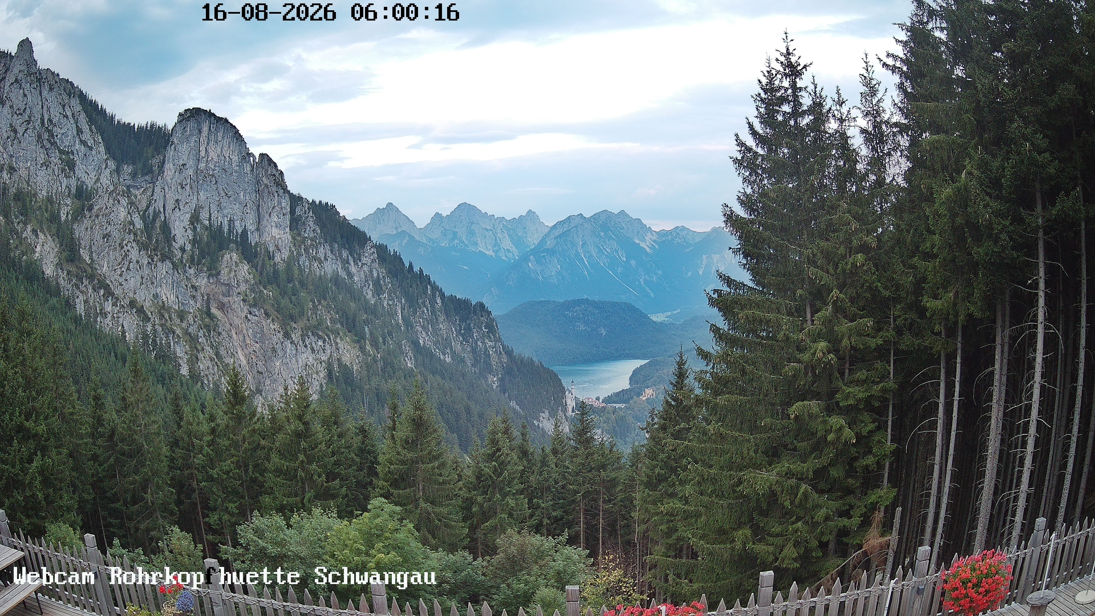 Archiv Foto Webcam Schwangau: Blick von der Rohrkopfhütte ins Tal