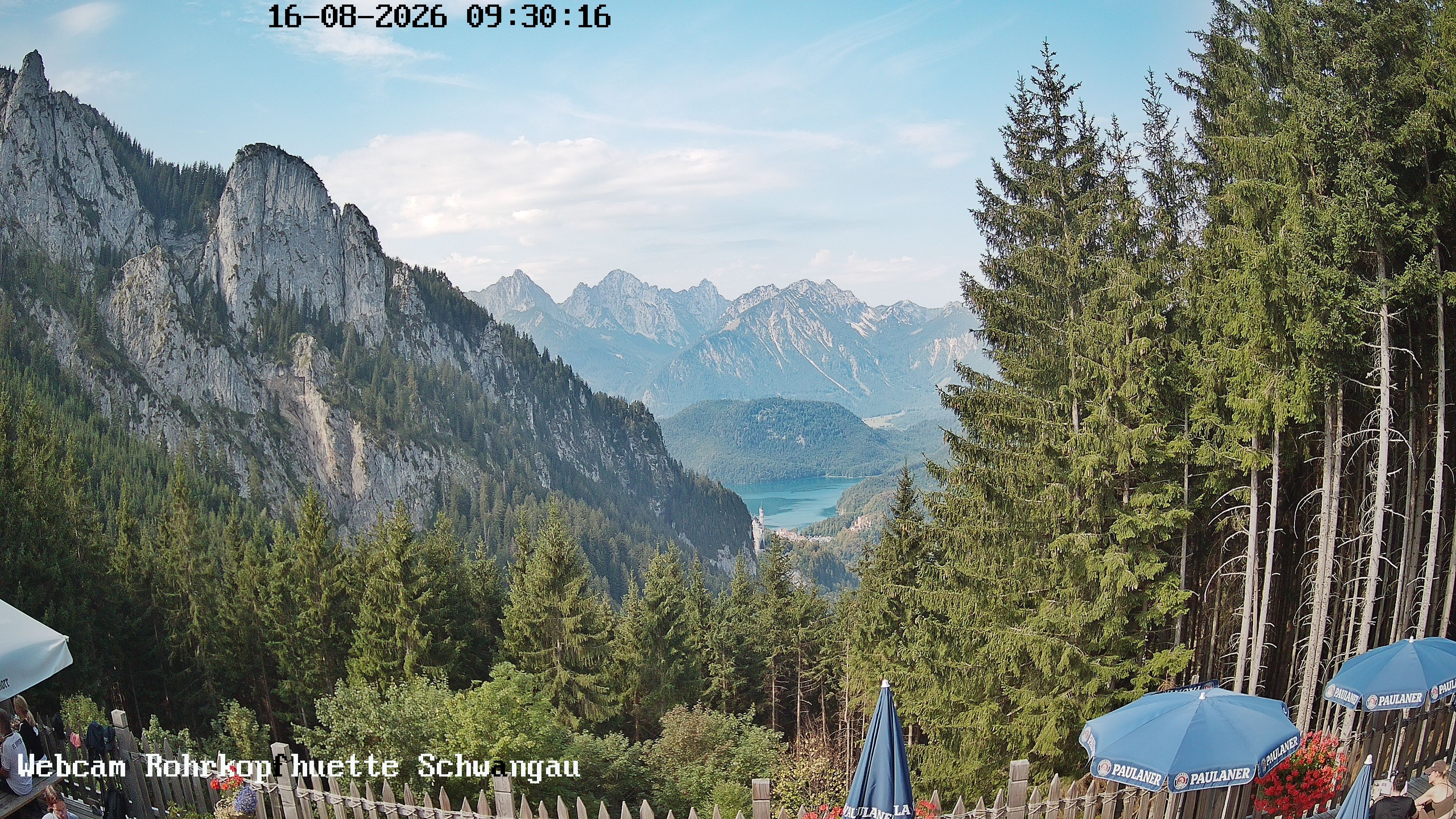 Archiv Foto Webcam Schwangau: Blick von der Rohrkopfhütte ins Tal