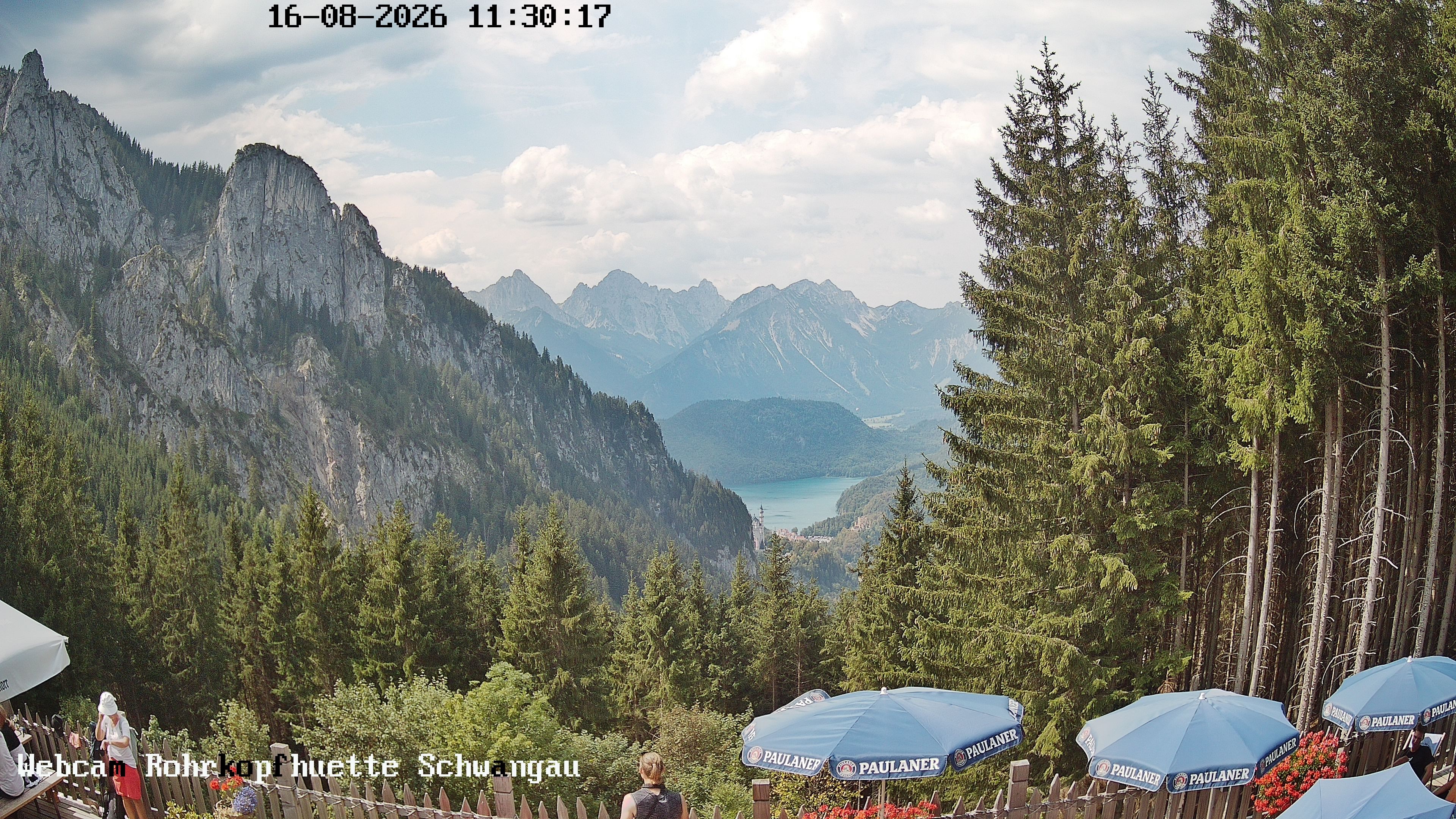 Archiv Foto Webcam Schwangau: Blick von der Rohrkopfhütte ins Tal