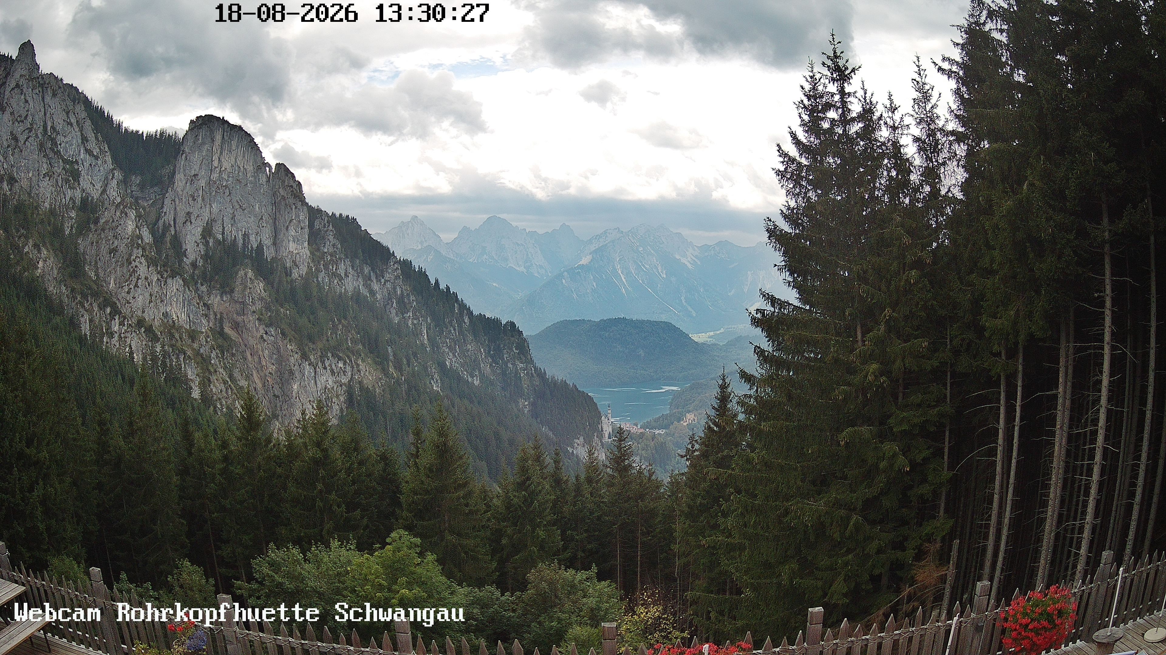 Archiv Foto Webcam Schwangau: Blick von der Rohrkopfhütte ins Tal