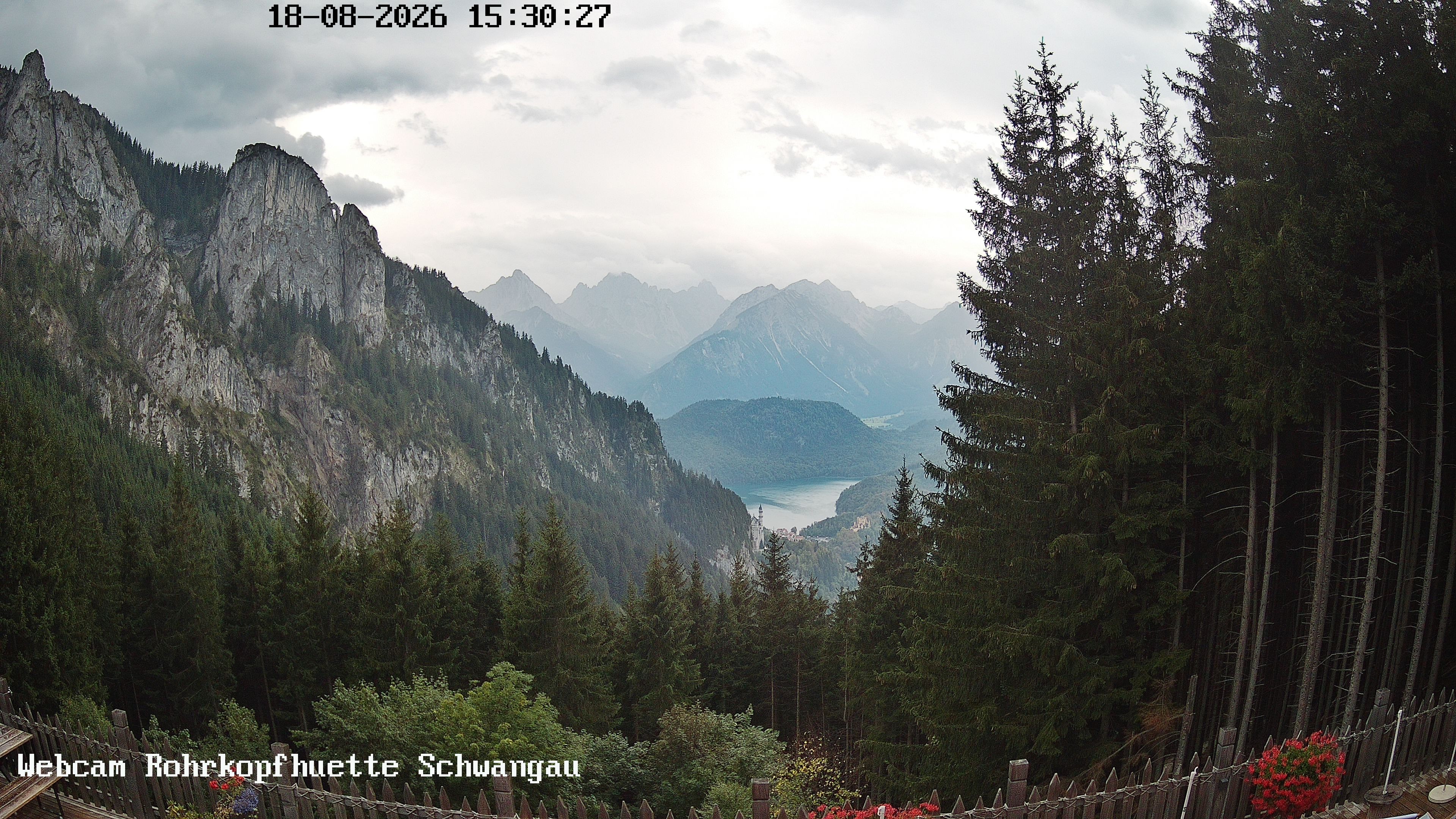 Archiv Foto Webcam Schwangau: Blick von der Rohrkopfhütte ins Tal