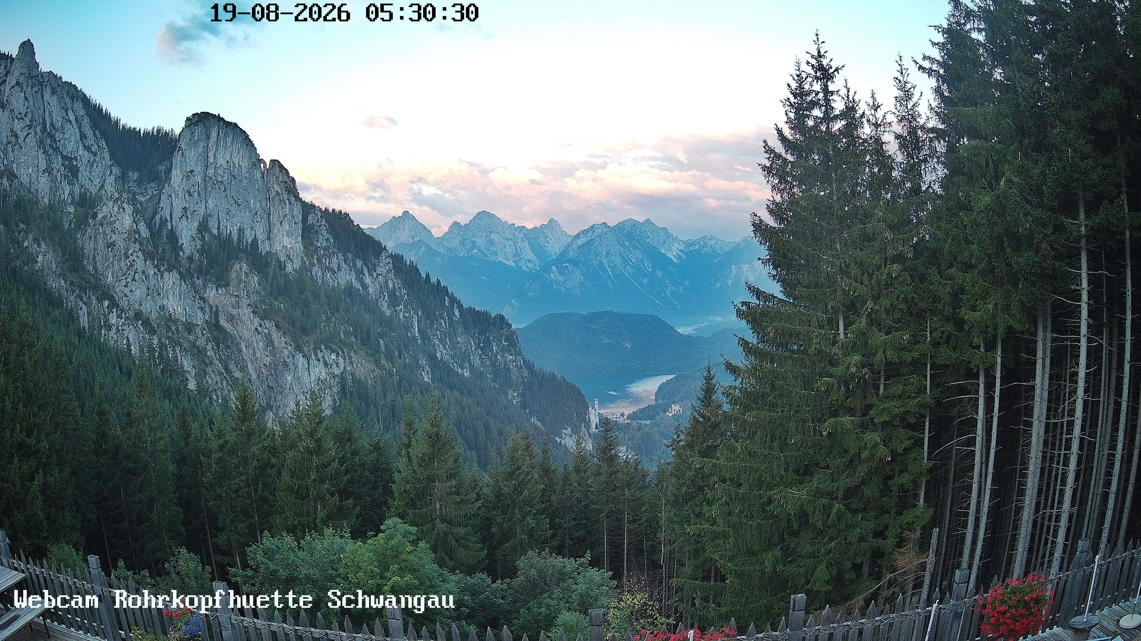 Archiv Foto Webcam Schwangau: Blick von der Rohrkopfhütte ins Tal