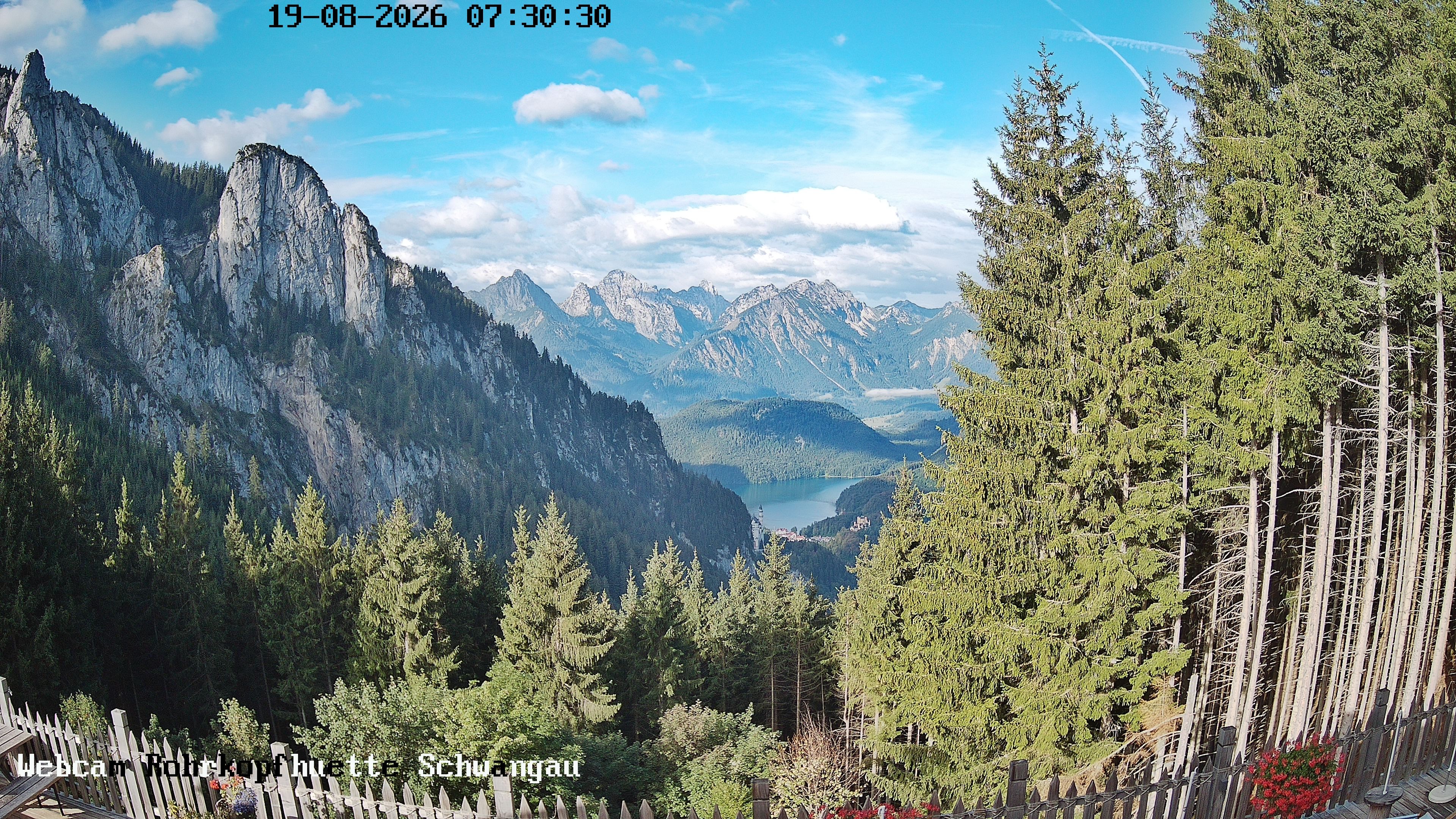 Archiv Foto Webcam Schwangau: Blick von der Rohrkopfhütte ins Tal