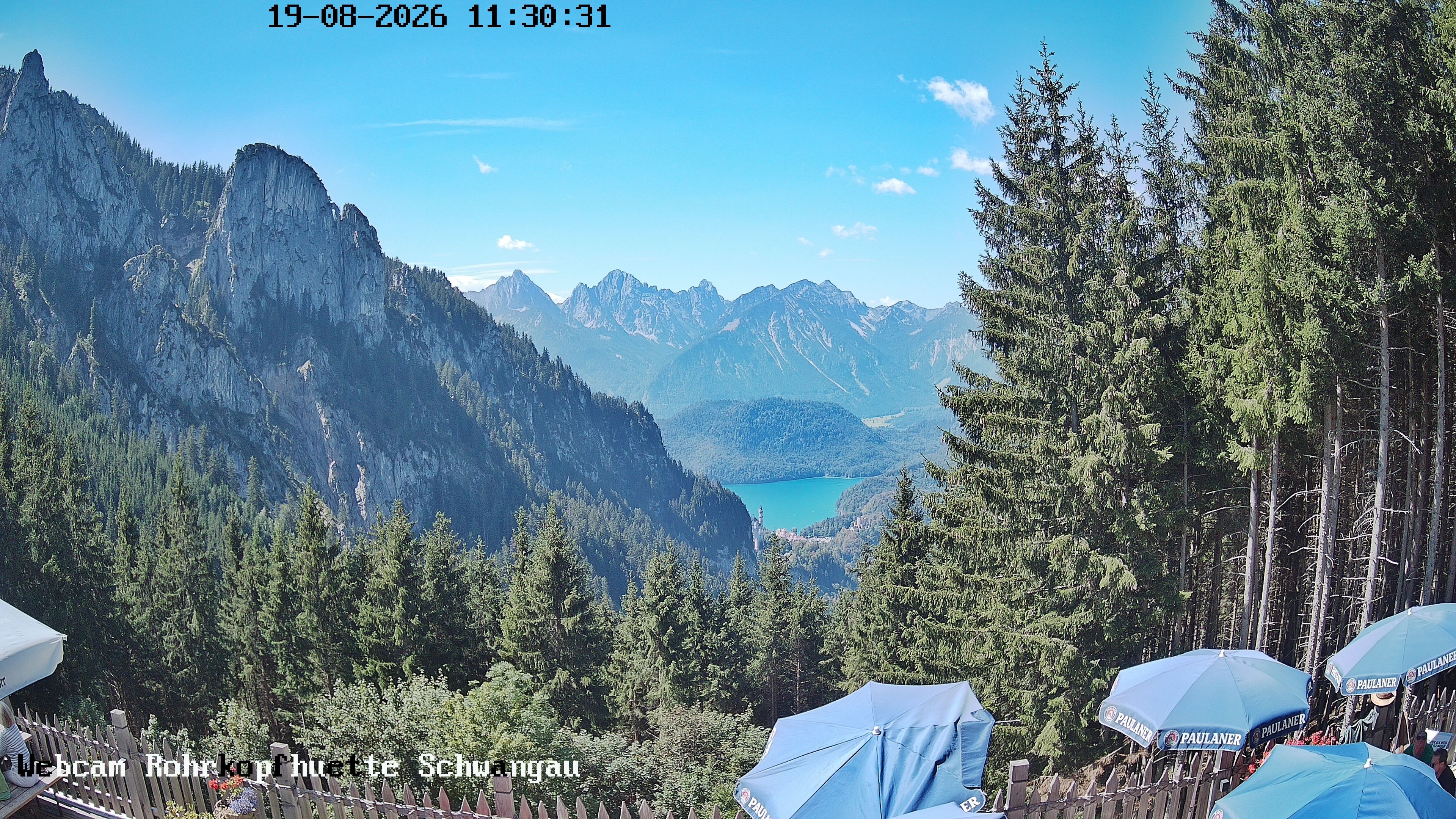 Archiv Foto Webcam Schwangau: Blick von der Rohrkopfhütte ins Tal