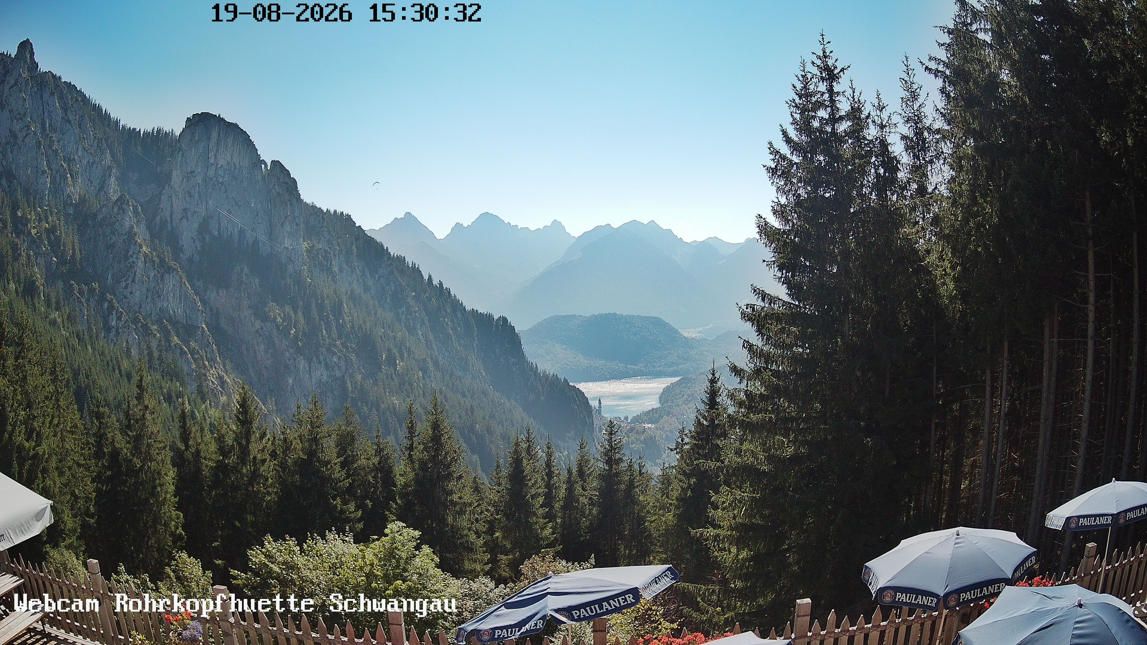 Archiv Foto Webcam Schwangau: Blick von der Rohrkopfhütte ins Tal