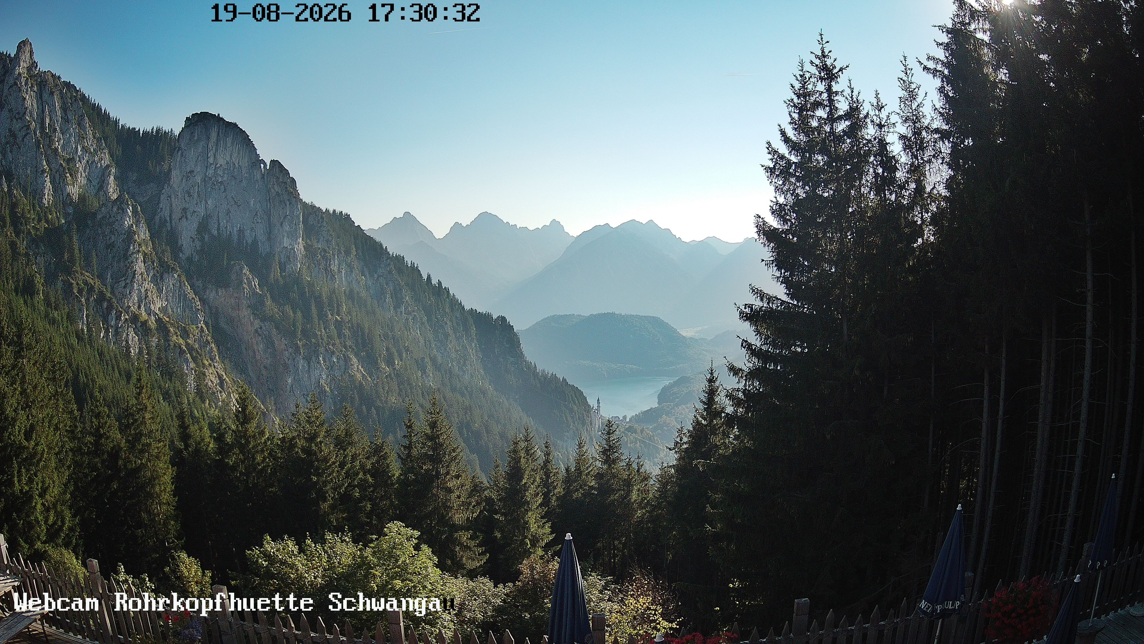 Archiv Foto Webcam Schwangau: Blick von der Rohrkopfhütte ins Tal