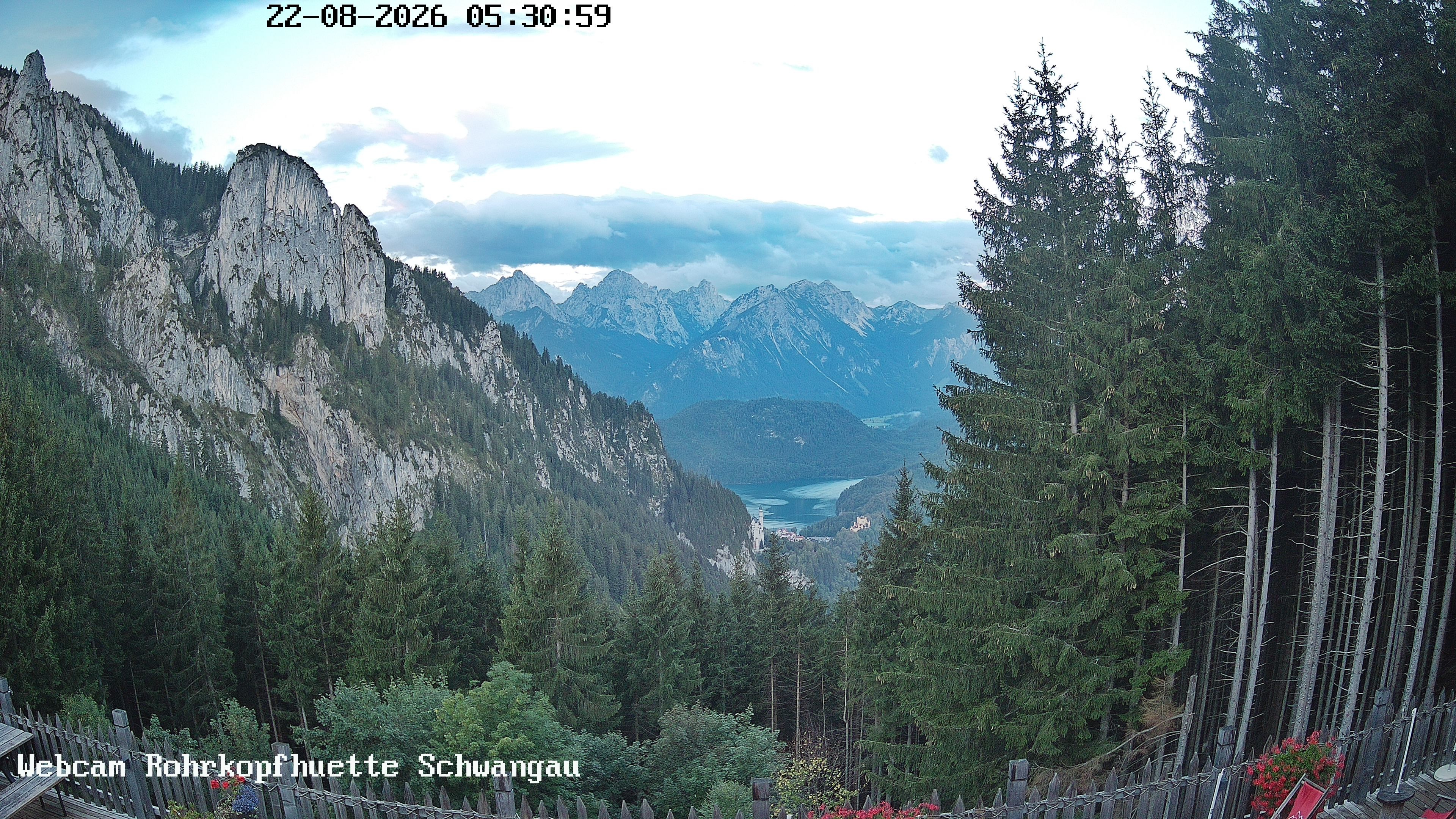 Archiv Foto Webcam Schwangau: Blick von der Rohrkopfhütte ins Tal