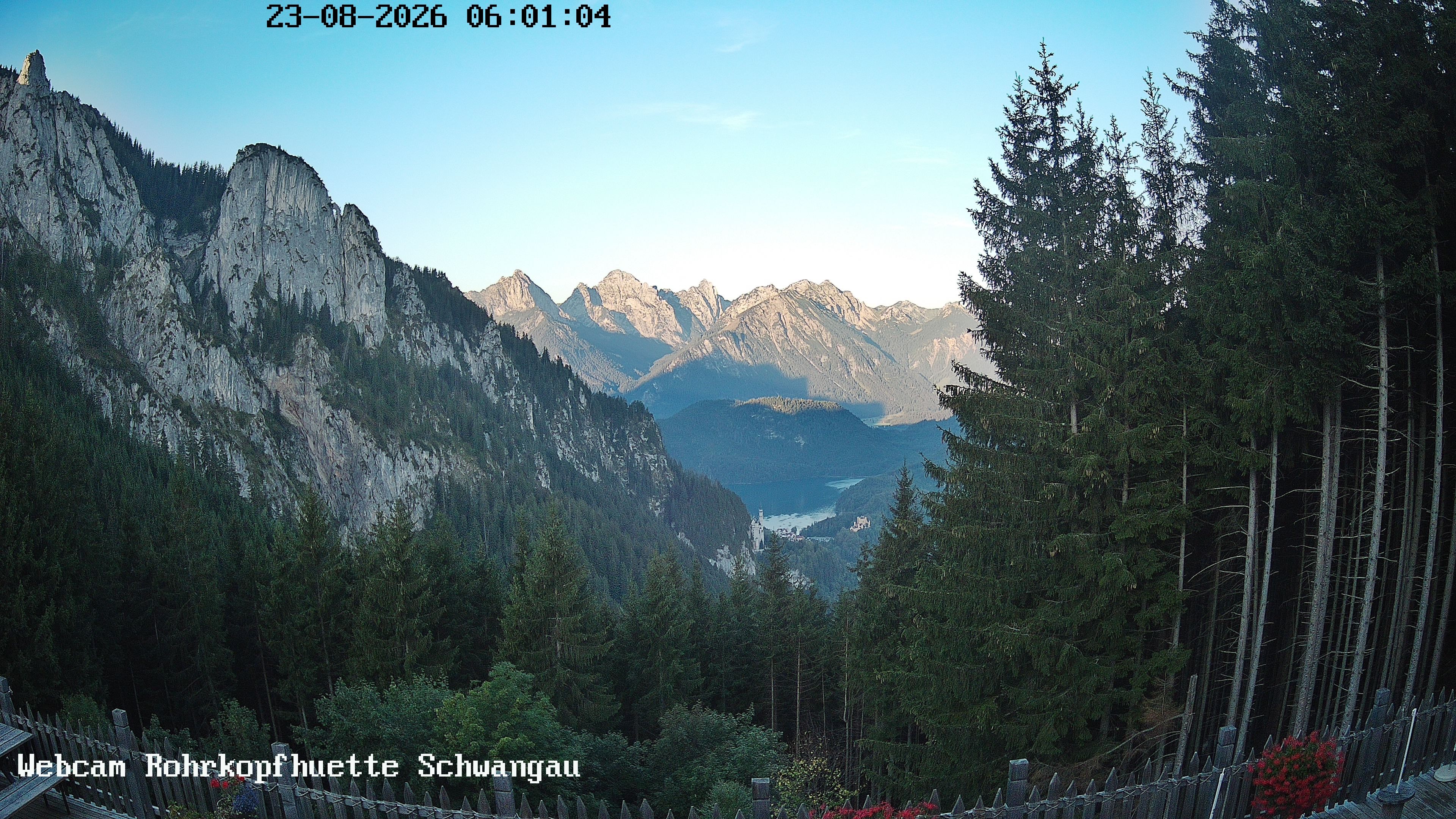 Archiv Foto Webcam Schwangau: Blick von der Rohrkopfhütte ins Tal