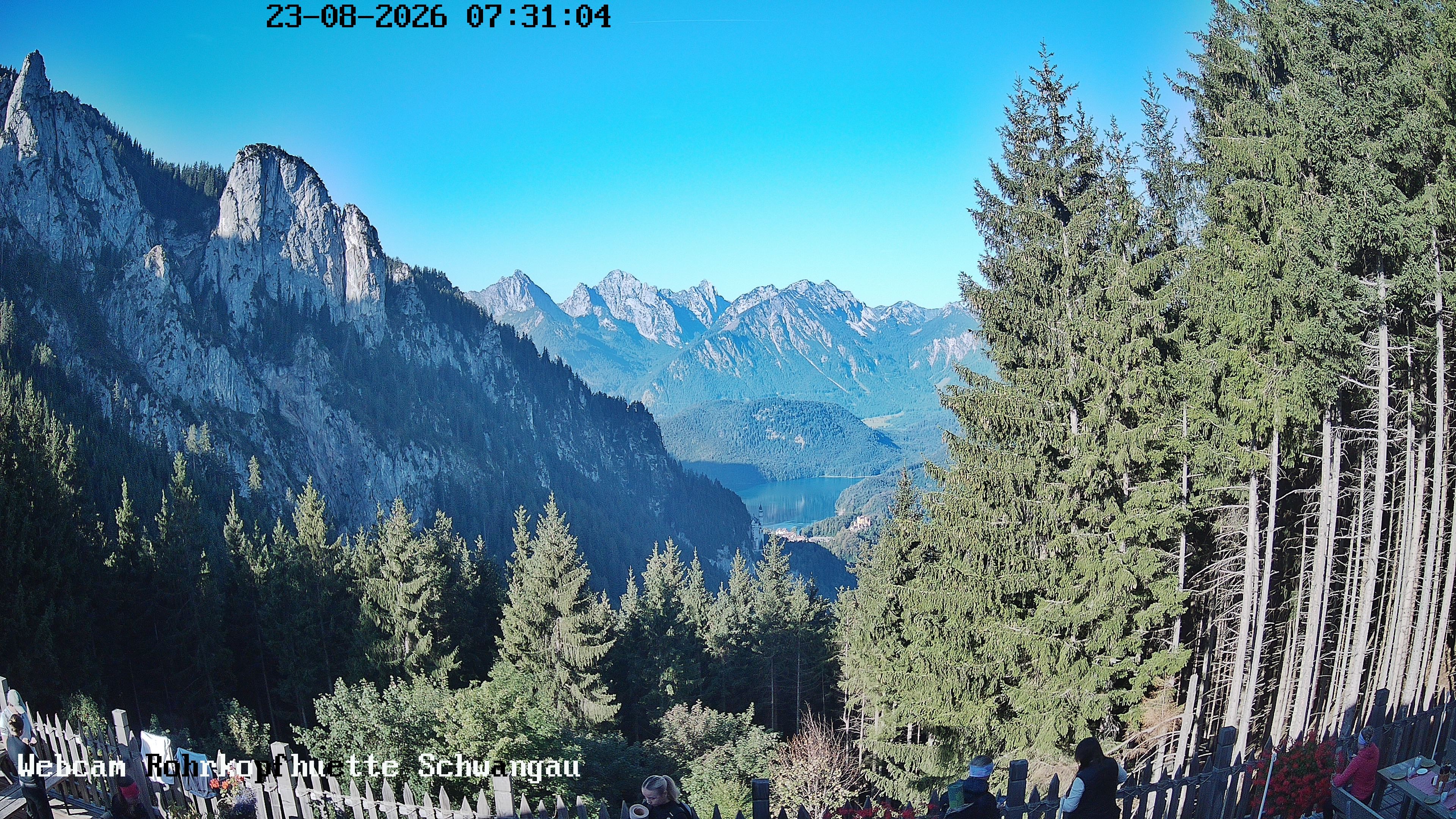 Archiv Foto Webcam Schwangau: Blick von der Rohrkopfhütte ins Tal