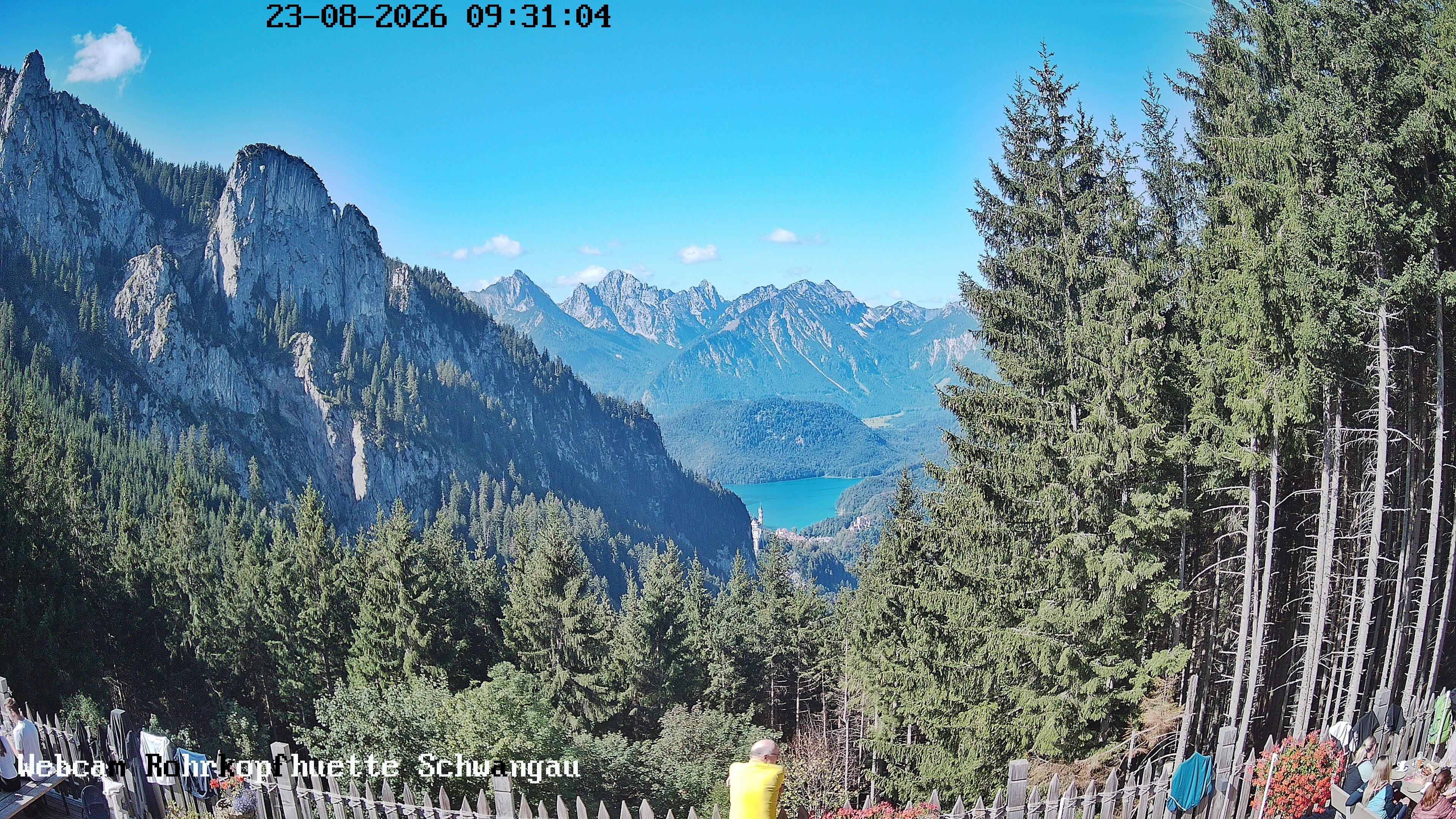 Archiv Foto Webcam Schwangau: Blick von der Rohrkopfhütte ins Tal
