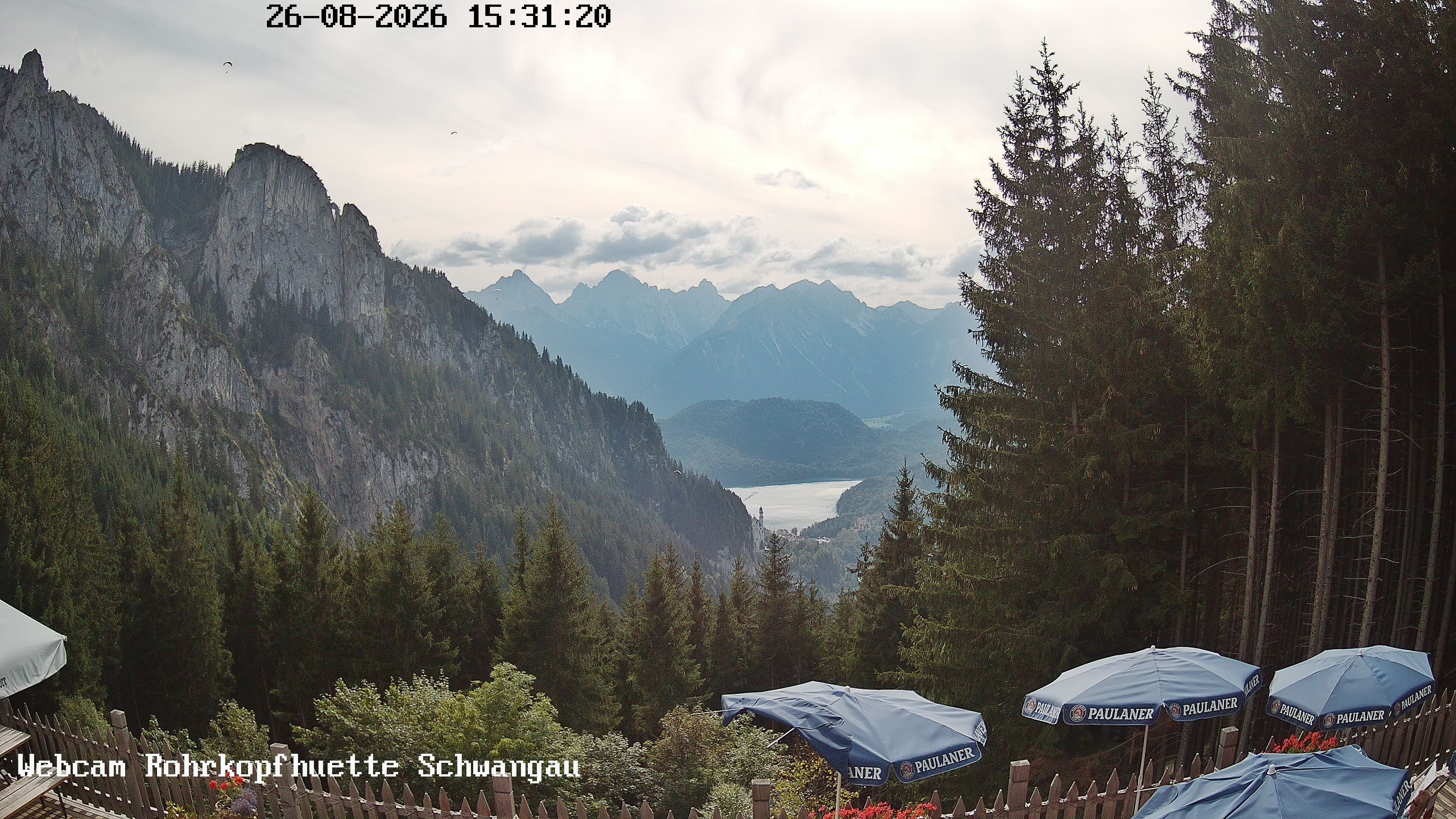 Archiv Foto Webcam Schwangau: Blick von der Rohrkopfhütte ins Tal