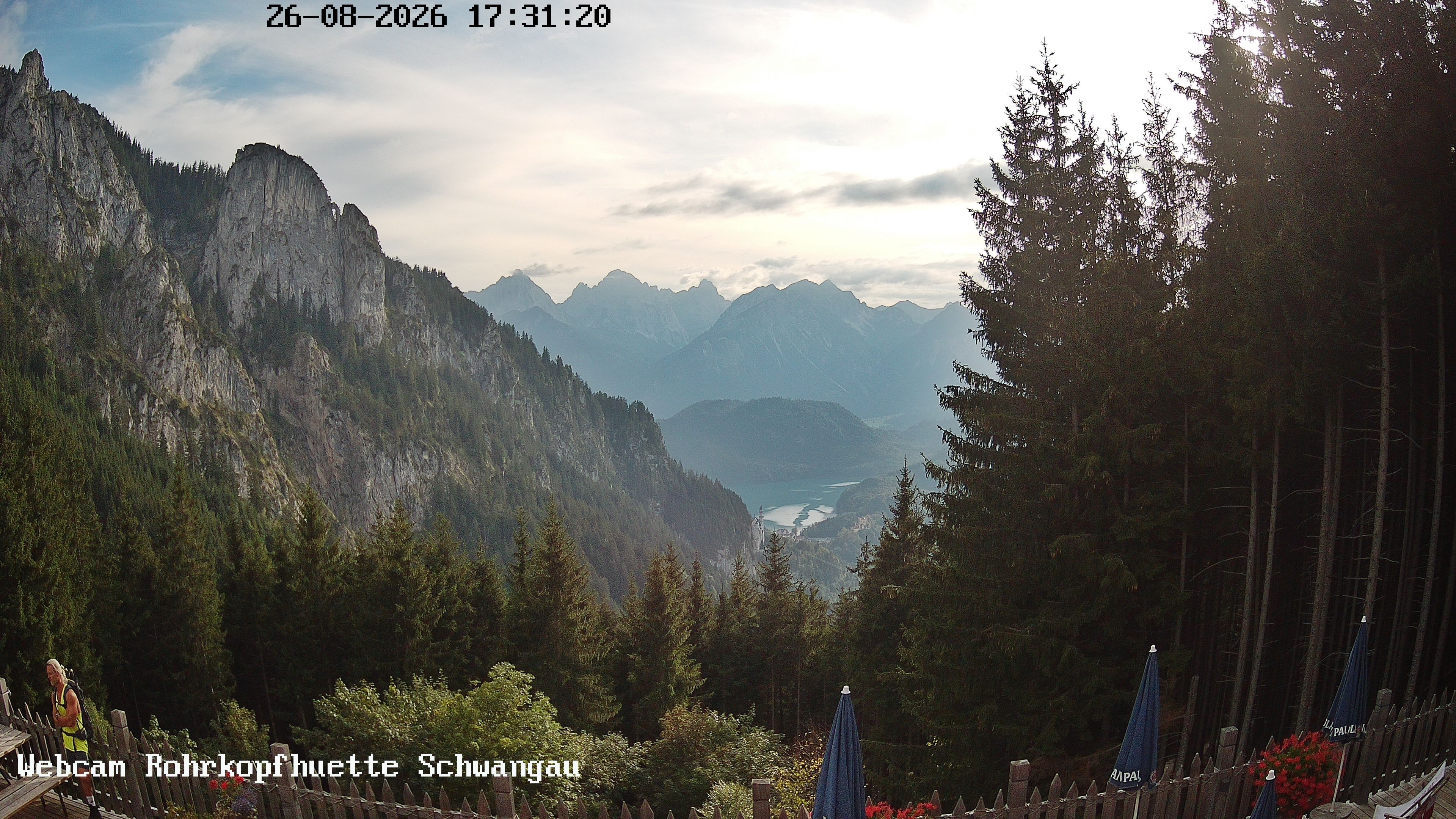Archiv Foto Webcam Schwangau: Blick von der Rohrkopfhütte ins Tal