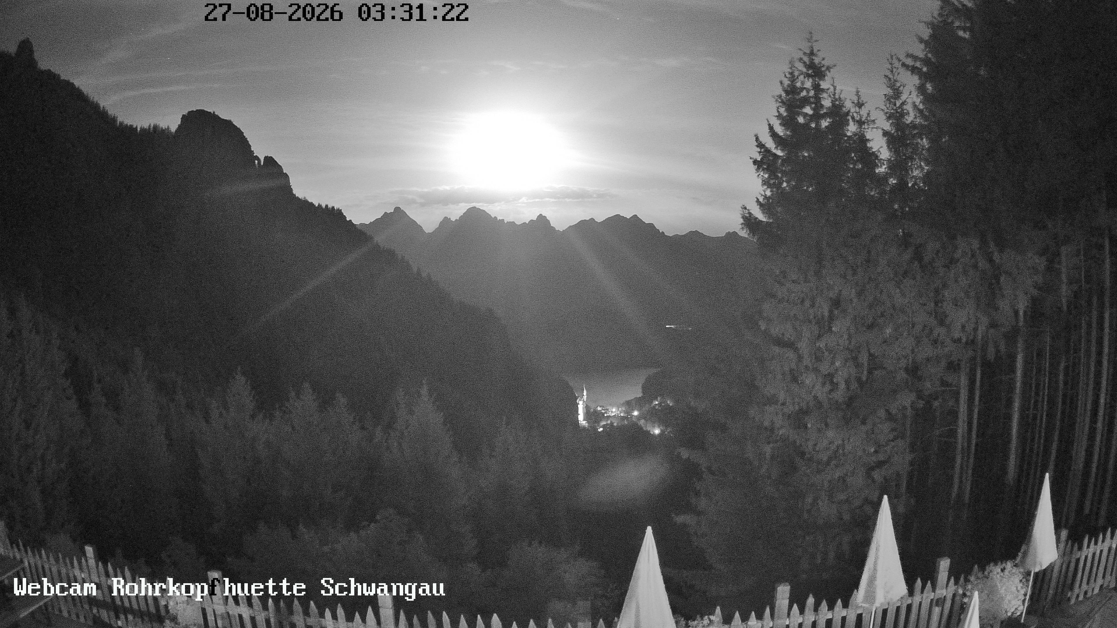 Archiv Foto Webcam Schwangau: Blick von der Rohrkopfhütte ins Tal