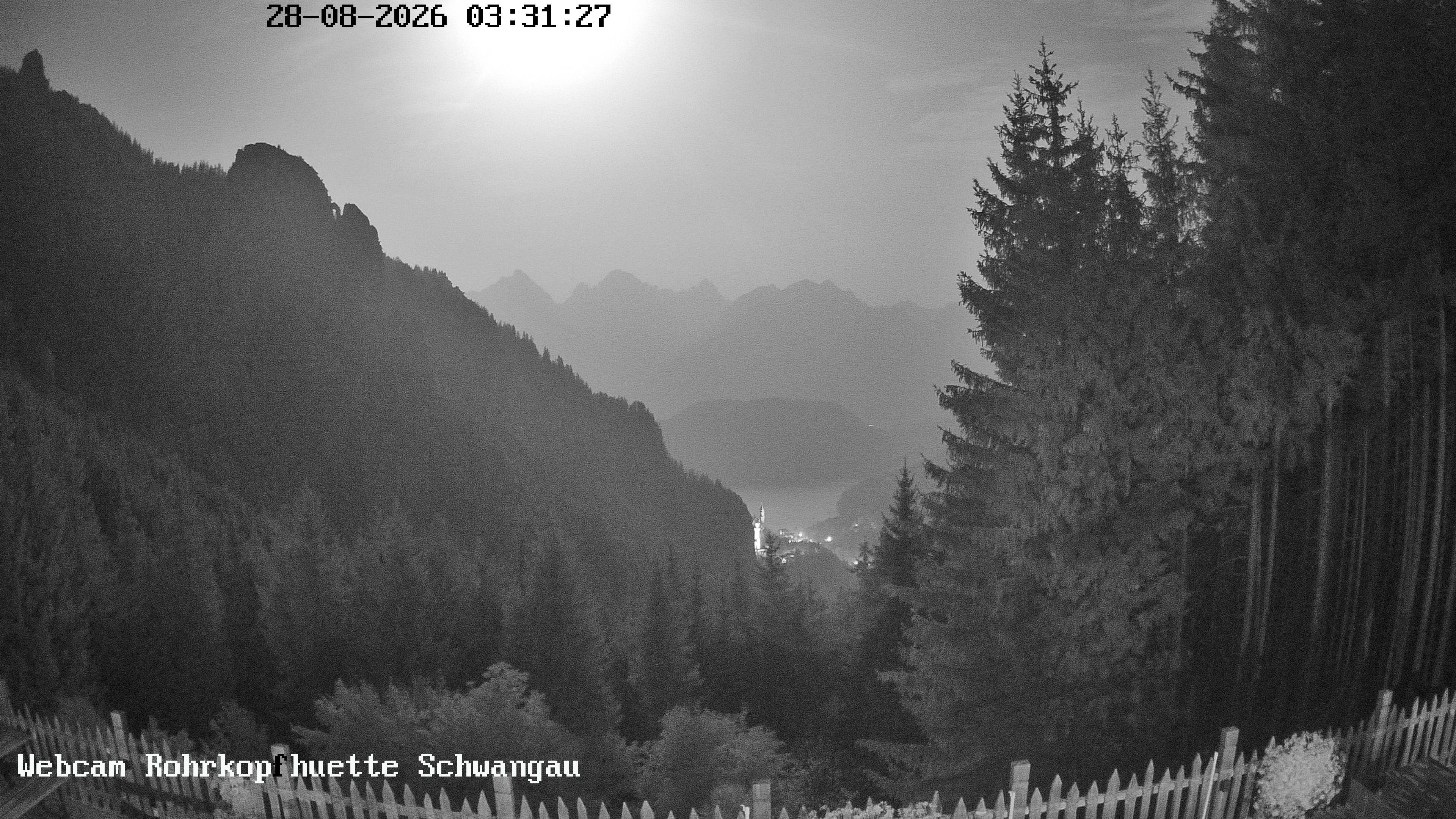 Archiv Foto Webcam Schwangau: Blick von der Rohrkopfhütte ins Tal