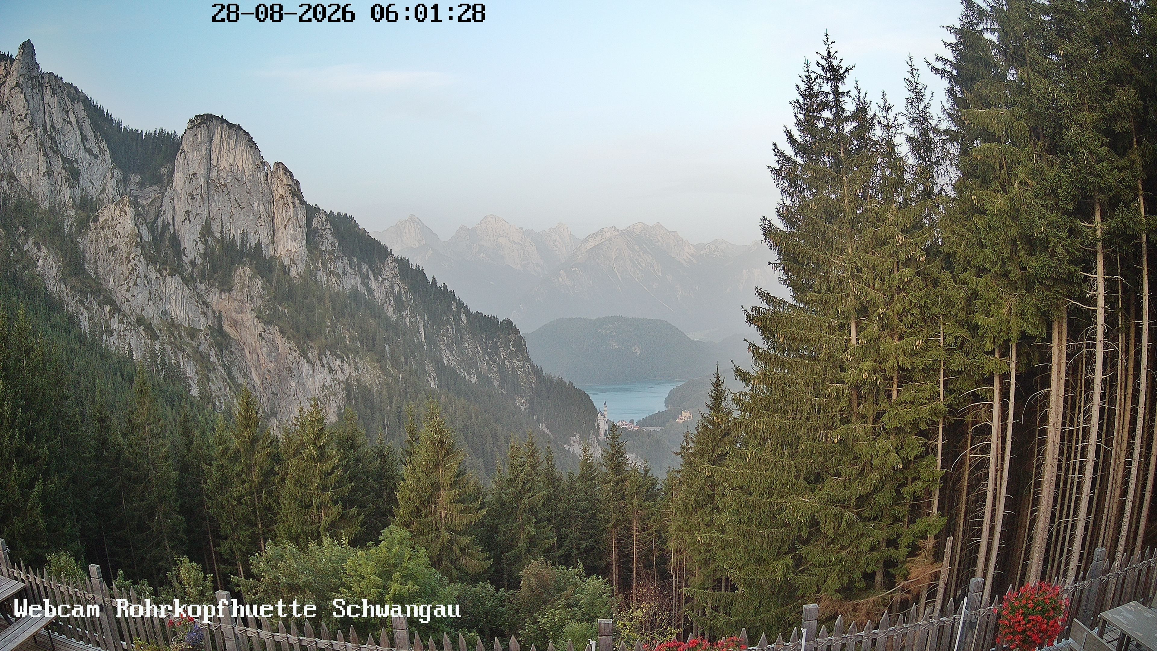 Archiv Foto Webcam Schwangau: Blick von der Rohrkopfhütte ins Tal