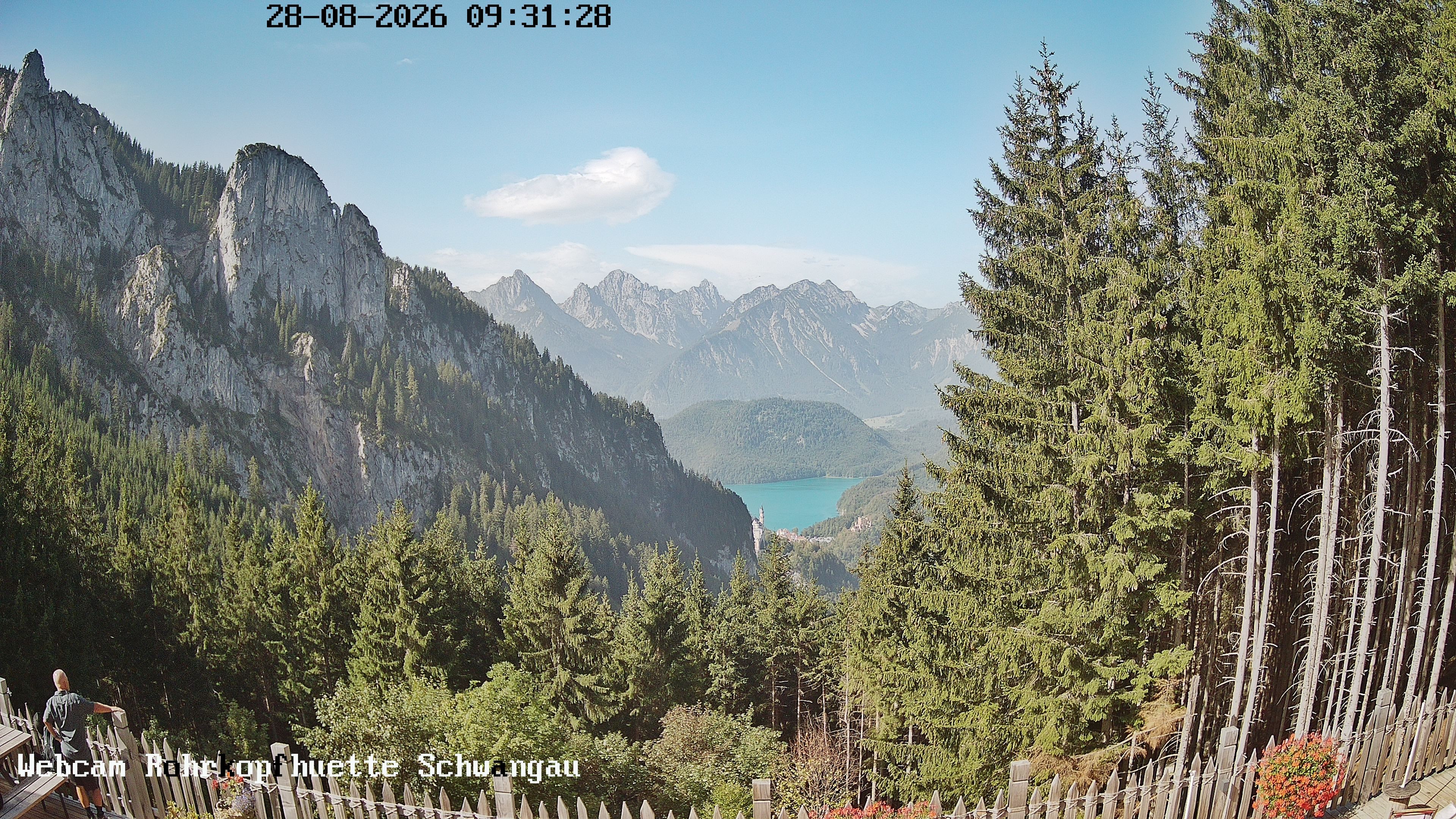 Archiv Foto Webcam Schwangau: Blick von der Rohrkopfhütte ins Tal