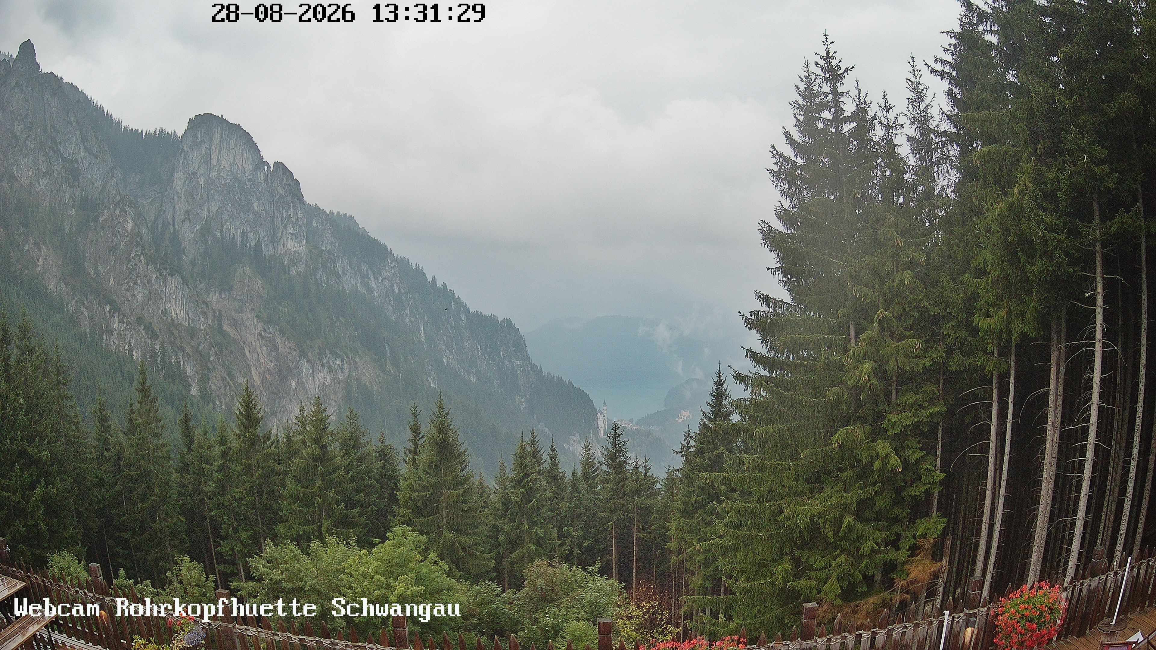 Archiv Foto Webcam Schwangau: Blick von der Rohrkopfhütte ins Tal