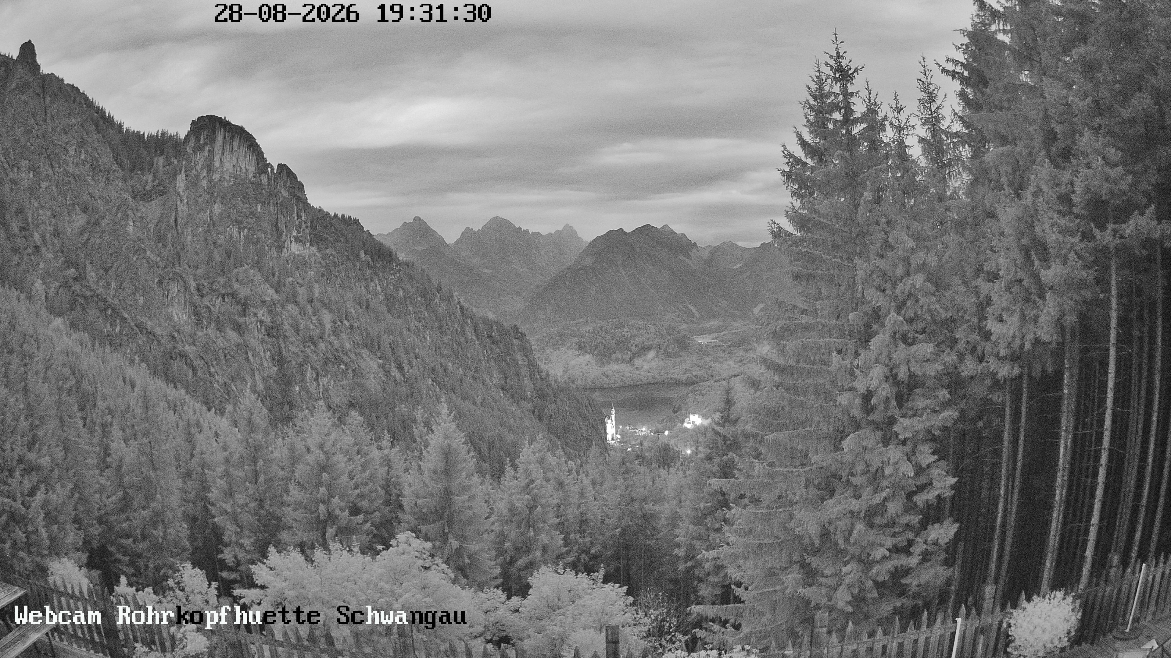 Archiv Foto Webcam Schwangau: Blick von der Rohrkopfhütte ins Tal