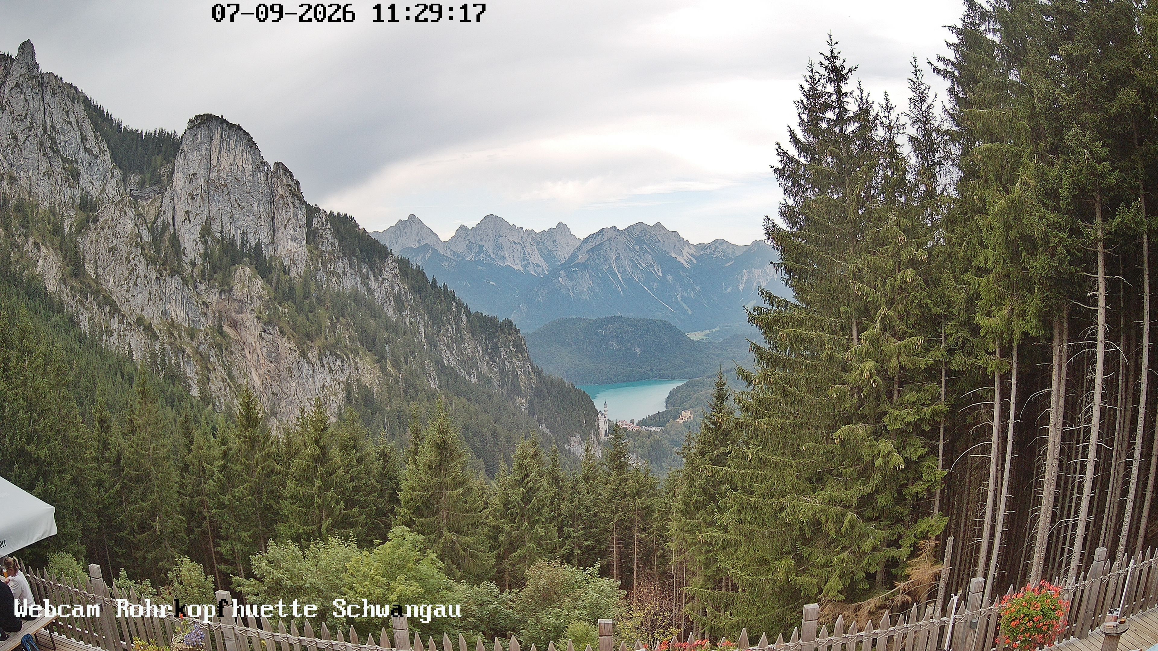 Archiv Foto Webcam Schwangau: Blick von der Rohrkopfhütte ins Tal