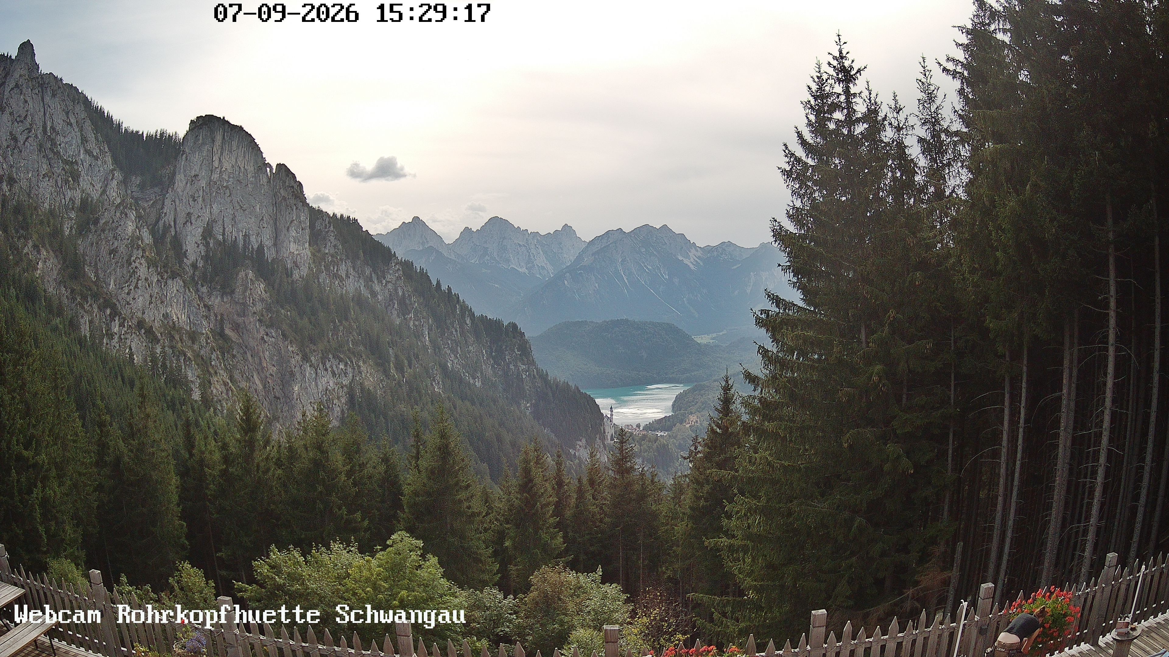 Archiv Foto Webcam Schwangau: Blick von der Rohrkopfhütte ins Tal