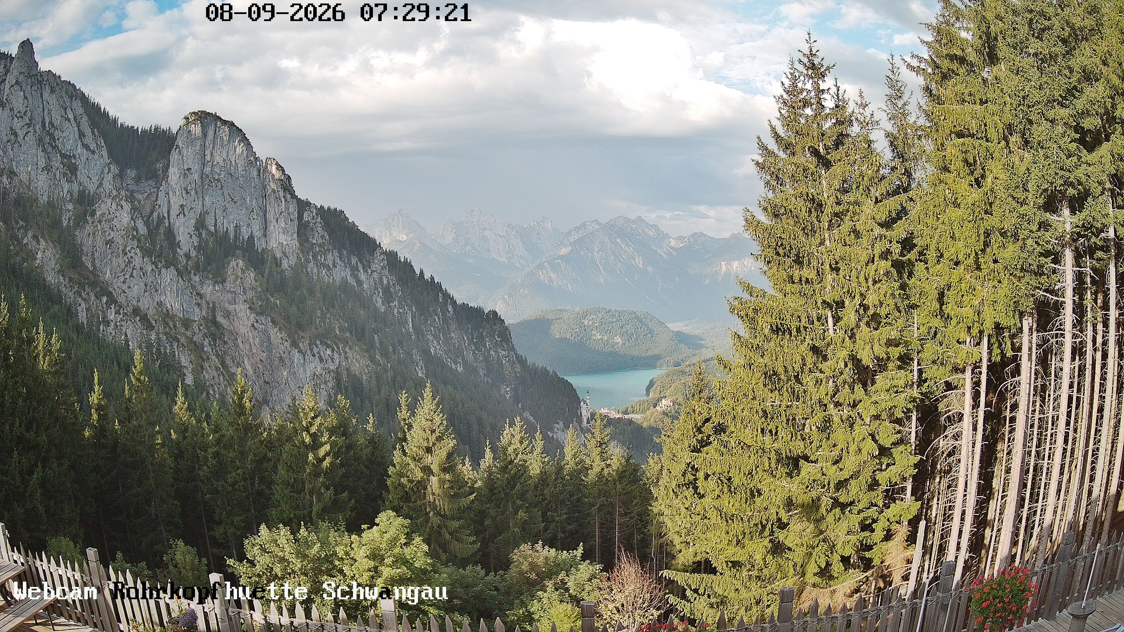 Archiv Foto Webcam Schwangau: Blick von der Rohrkopfhütte ins Tal