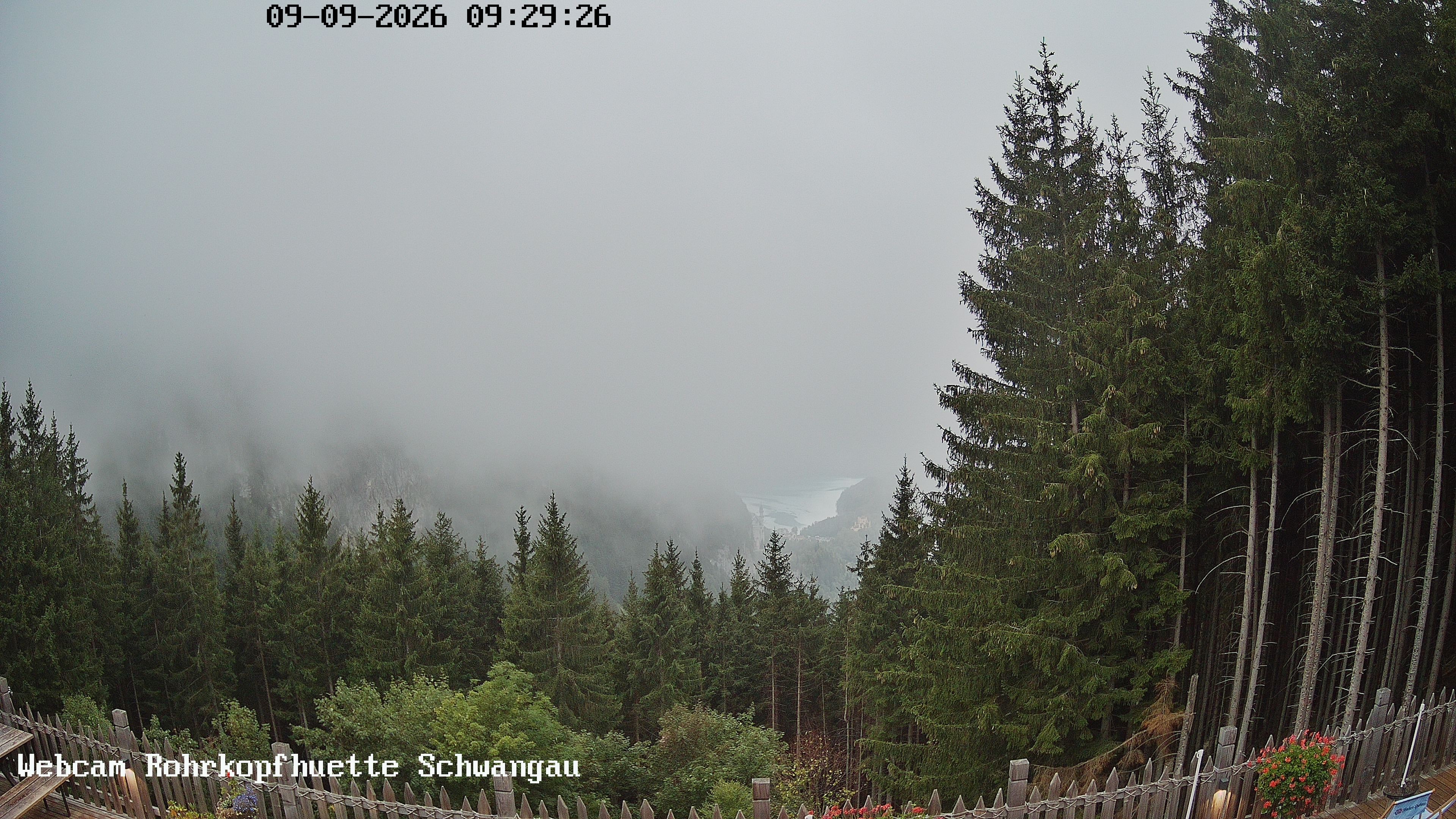 Archiv Foto Webcam Schwangau: Blick von der Rohrkopfhütte ins Tal