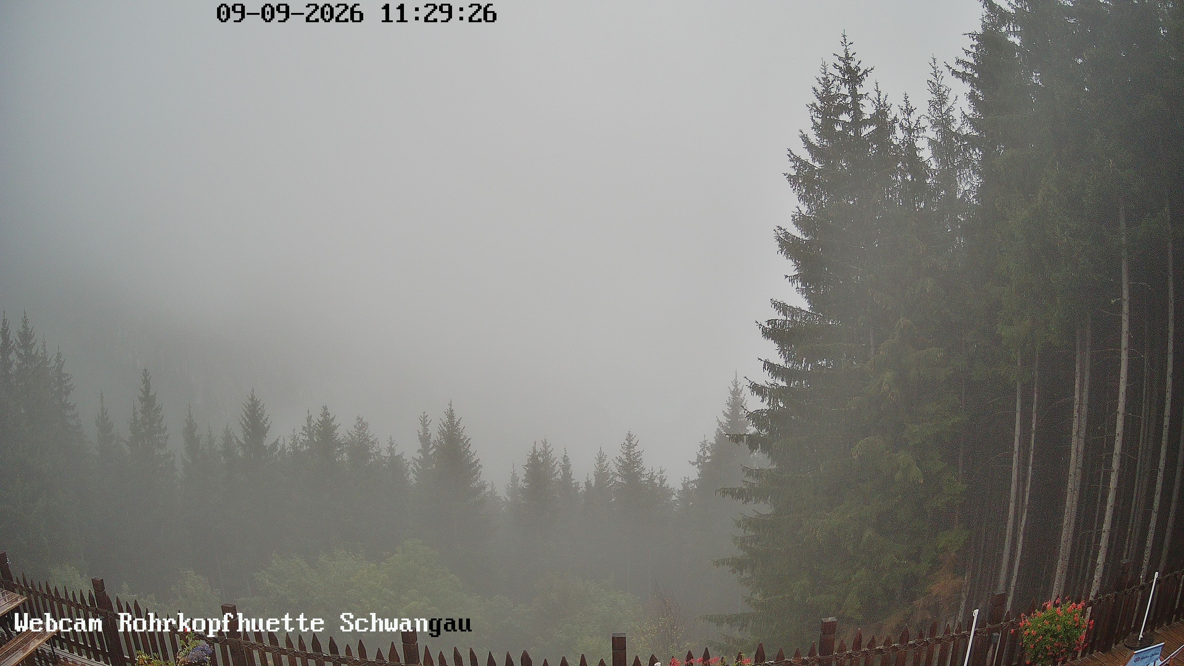 Archiv Foto Webcam Schwangau: Blick von der Rohrkopfhütte ins Tal