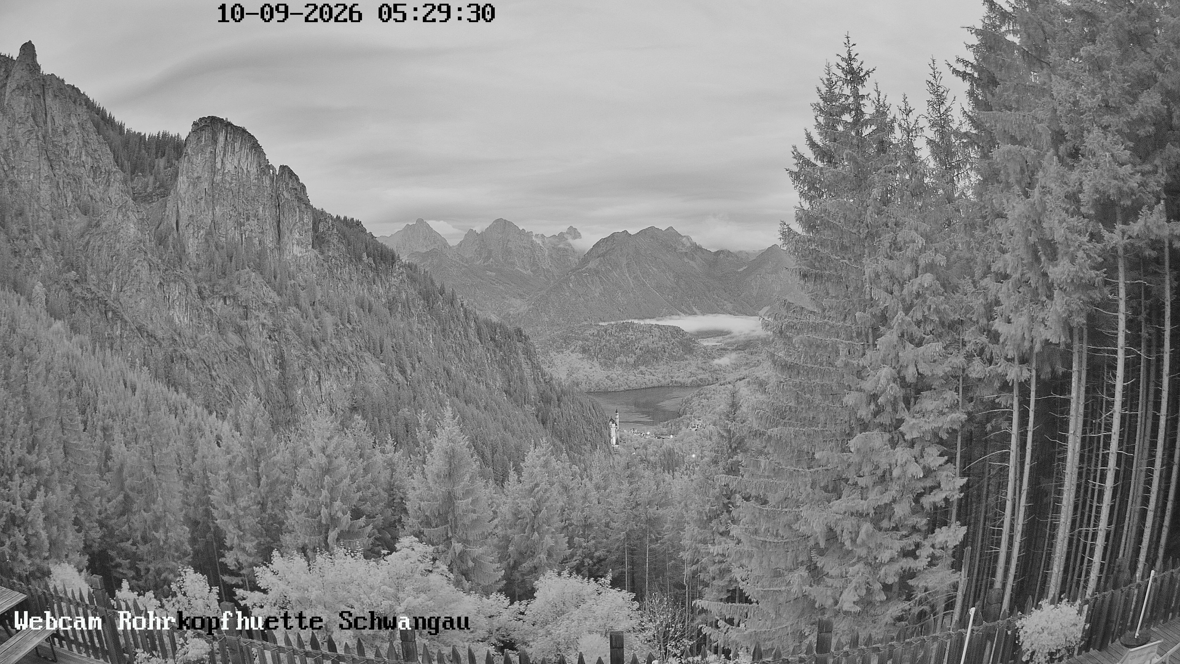 Archiv Foto Webcam Schwangau: Blick von der Rohrkopfhütte ins Tal