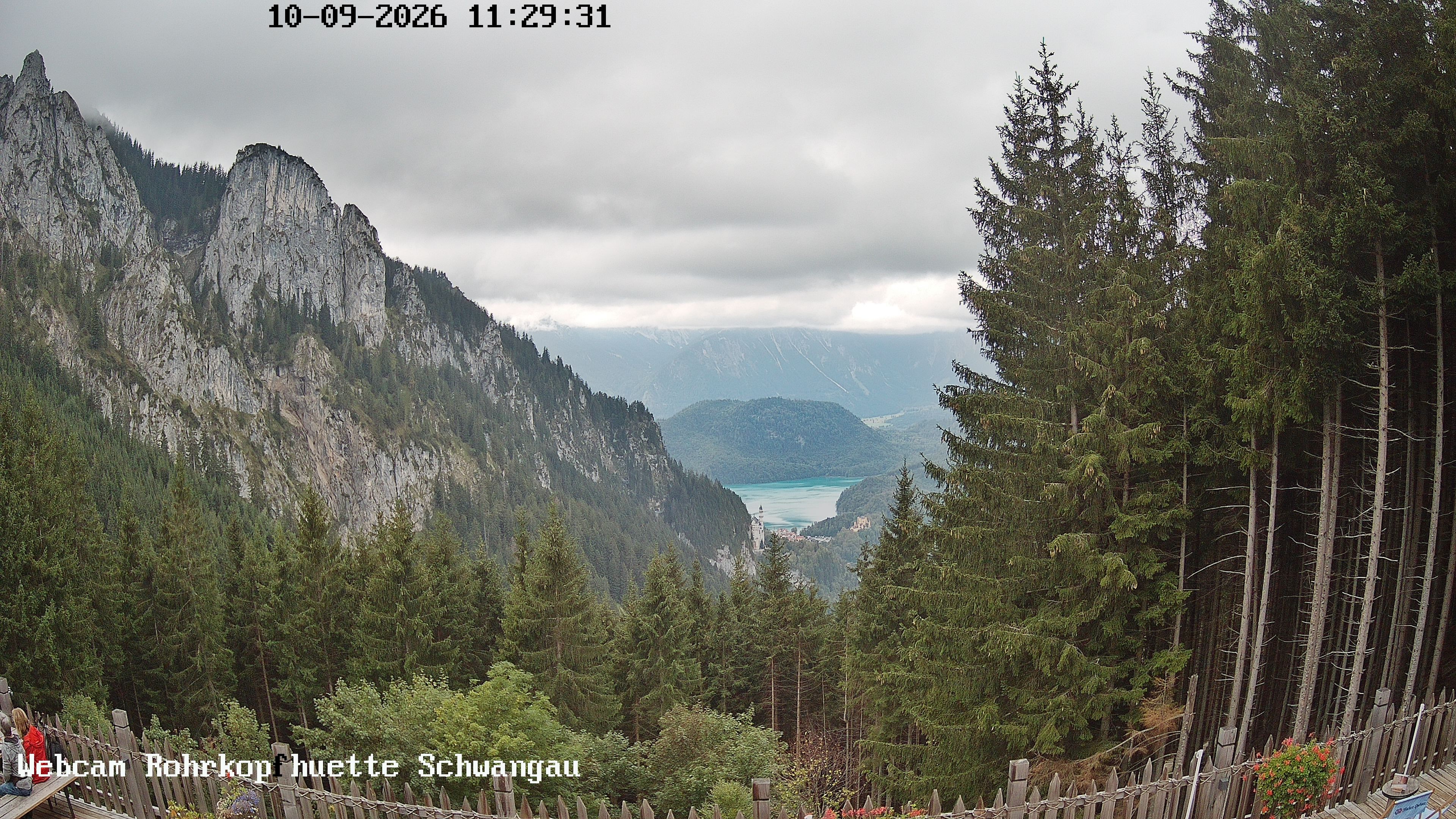 Archiv Foto Webcam Schwangau: Blick von der Rohrkopfhütte ins Tal
