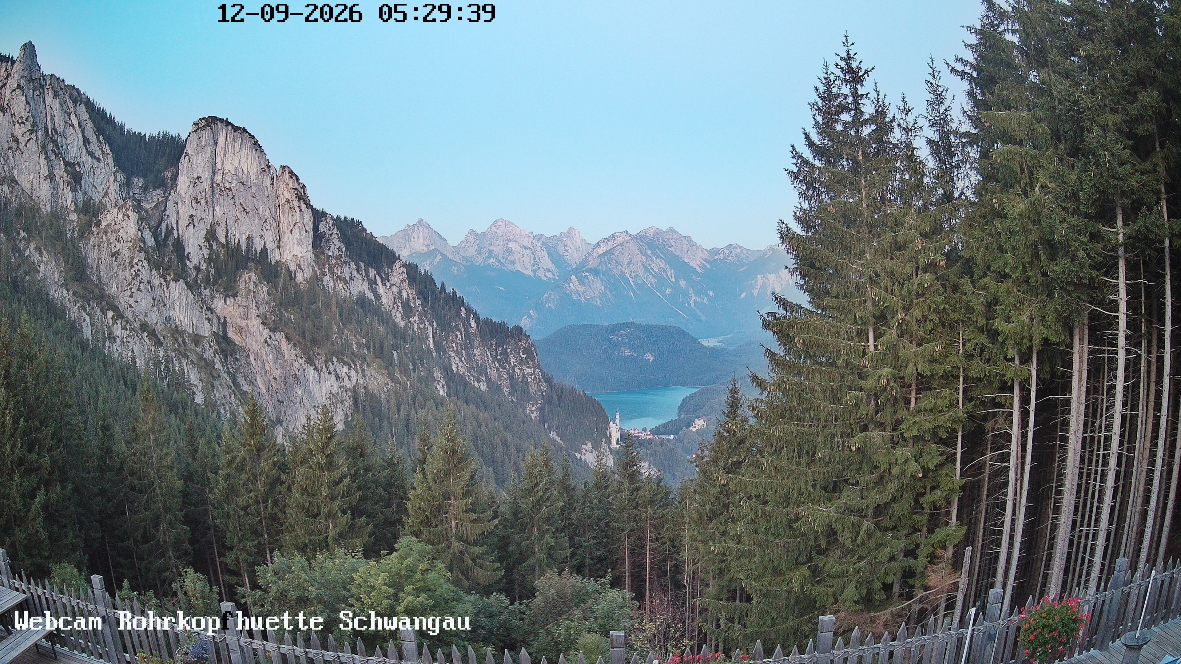 Archiv Foto Webcam Schwangau: Blick von der Rohrkopfhütte ins Tal