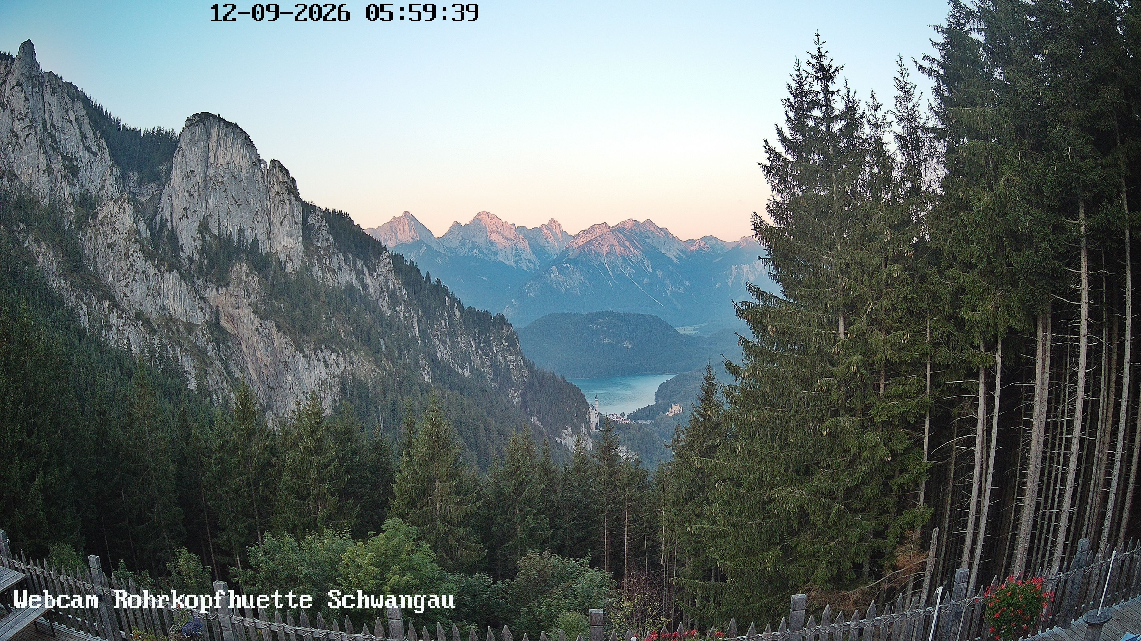 Archiv Foto Webcam Schwangau: Blick von der Rohrkopfhütte ins Tal