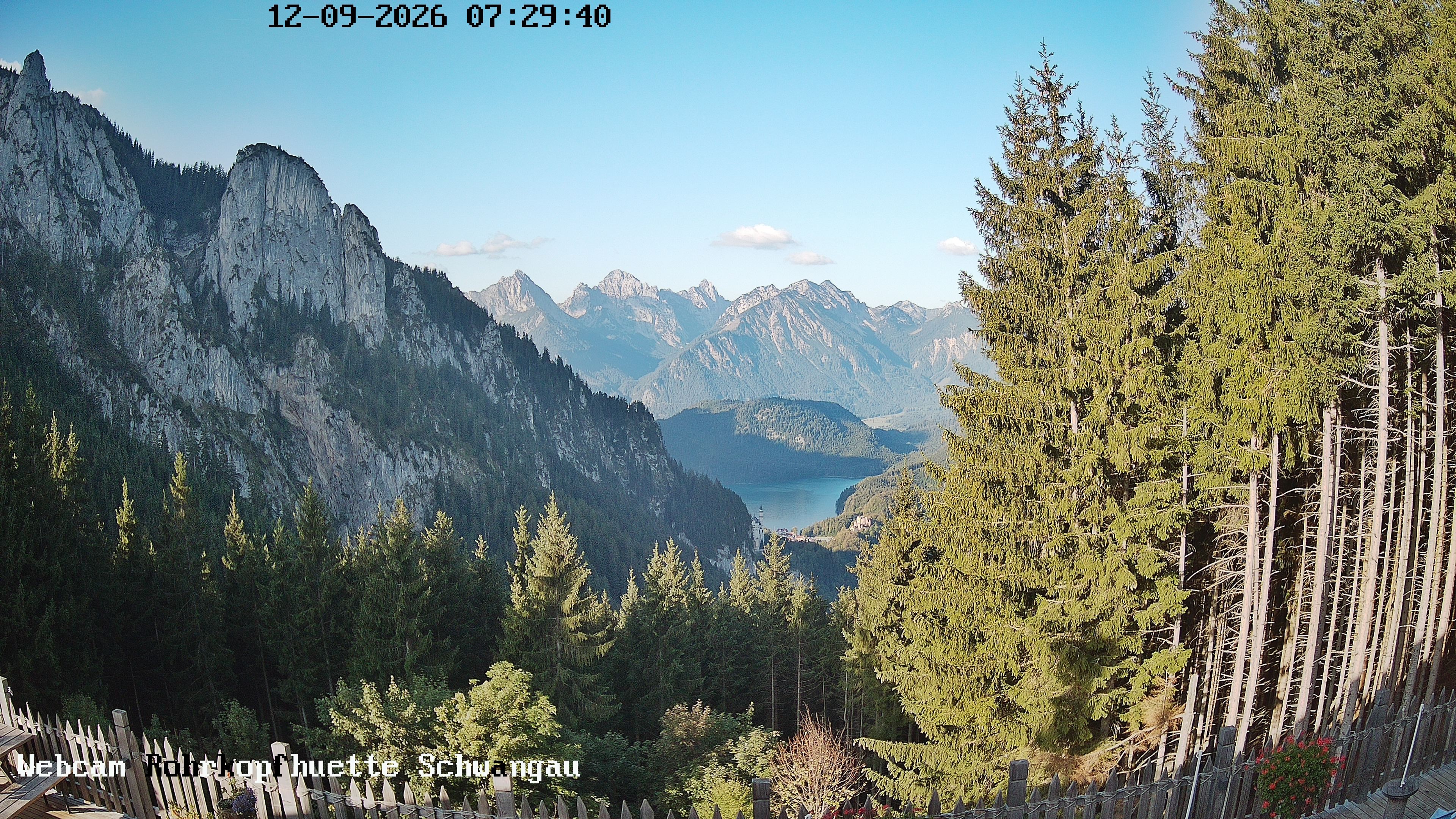 Archiv Foto Webcam Schwangau: Blick von der Rohrkopfhütte ins Tal