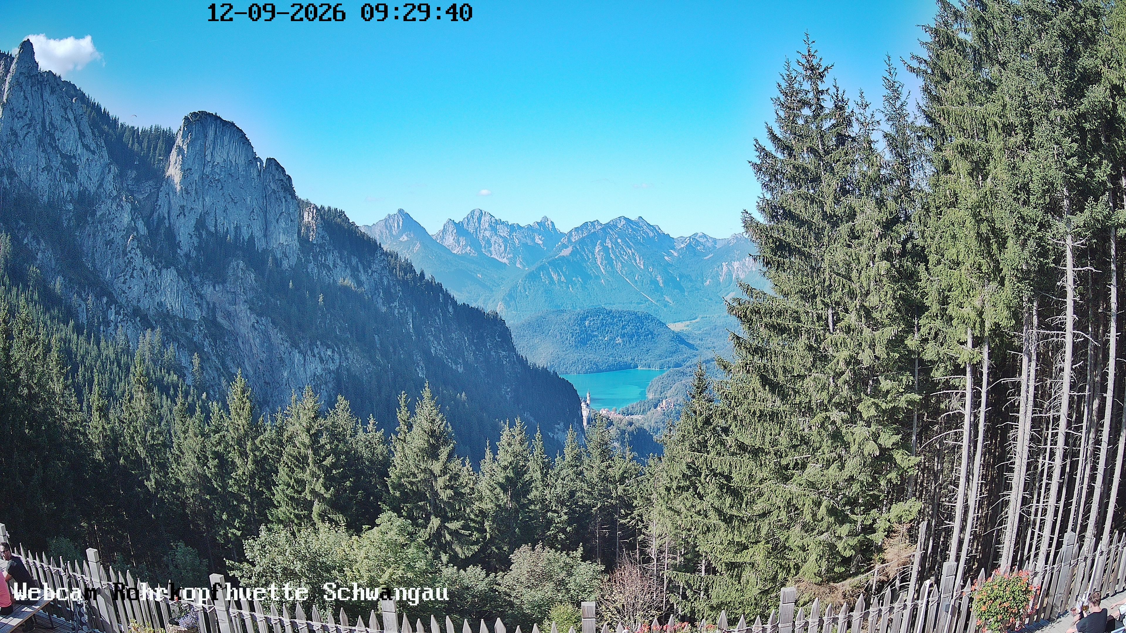 Archiv Foto Webcam Schwangau: Blick von der Rohrkopfhütte ins Tal