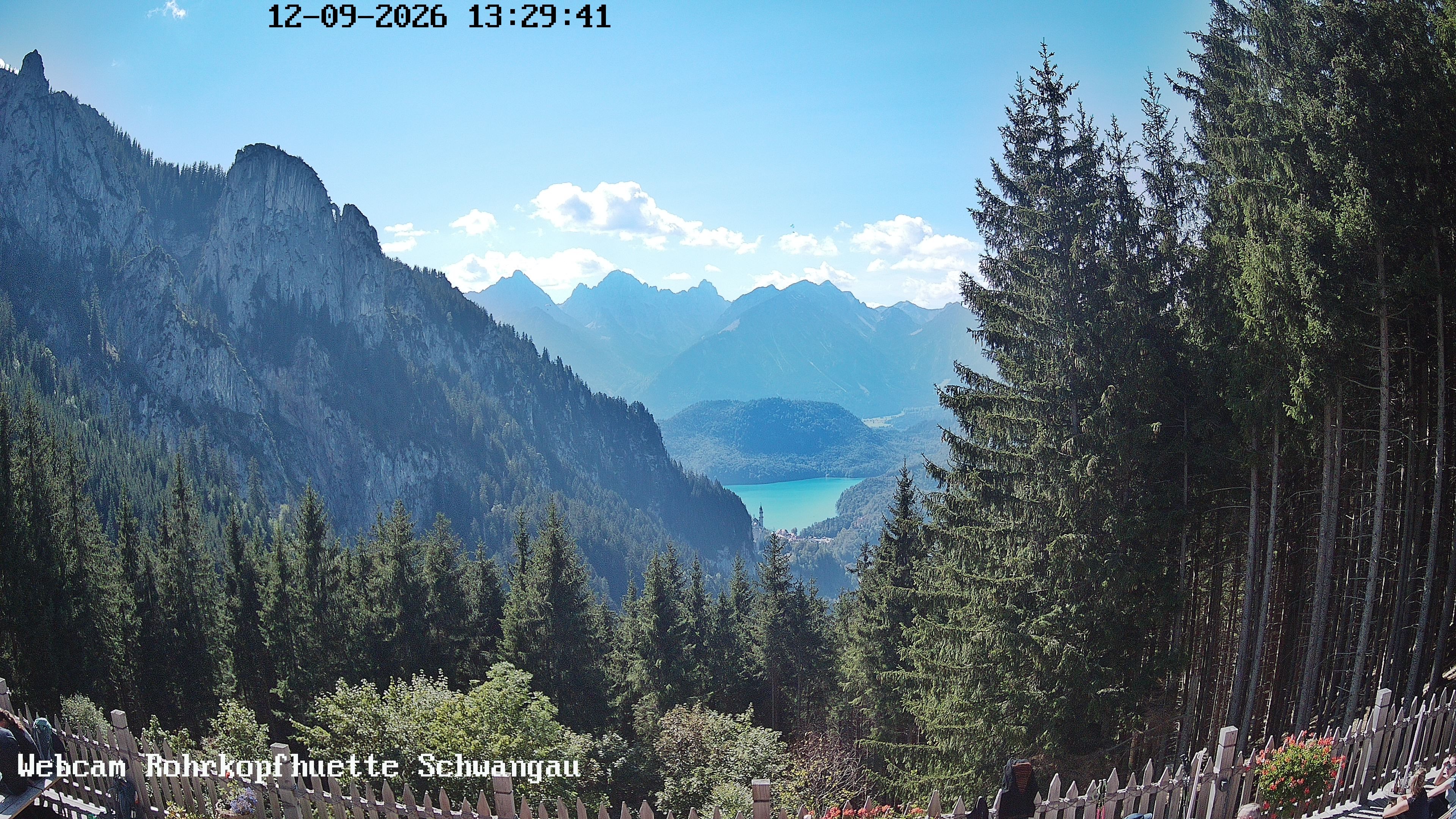 Archiv Foto Webcam Schwangau: Blick von der Rohrkopfhütte ins Tal