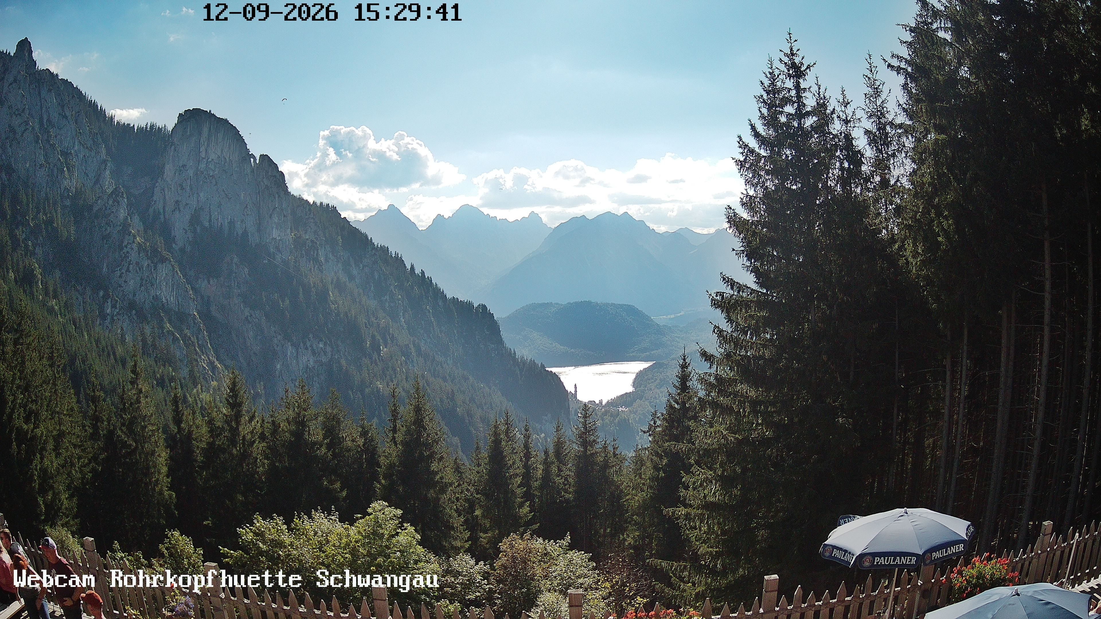 Archiv Foto Webcam Schwangau: Blick von der Rohrkopfhütte ins Tal
