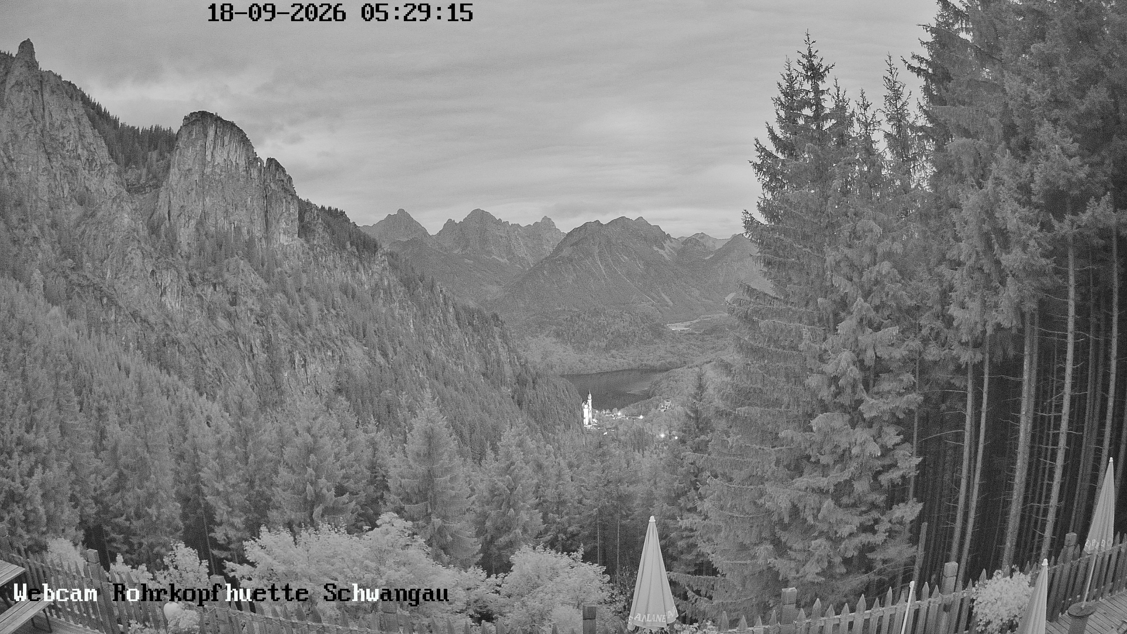 Archiv Foto Webcam Schwangau: Blick von der Rohrkopfhütte ins Tal
