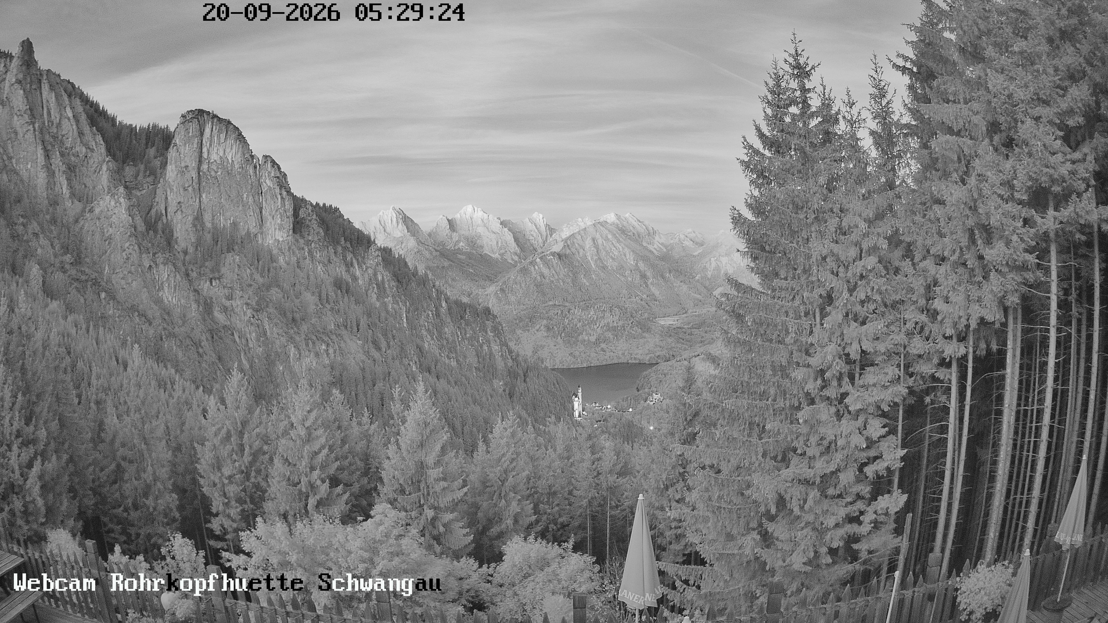 Archiv Foto Webcam Schwangau: Blick von der Rohrkopfhütte ins Tal