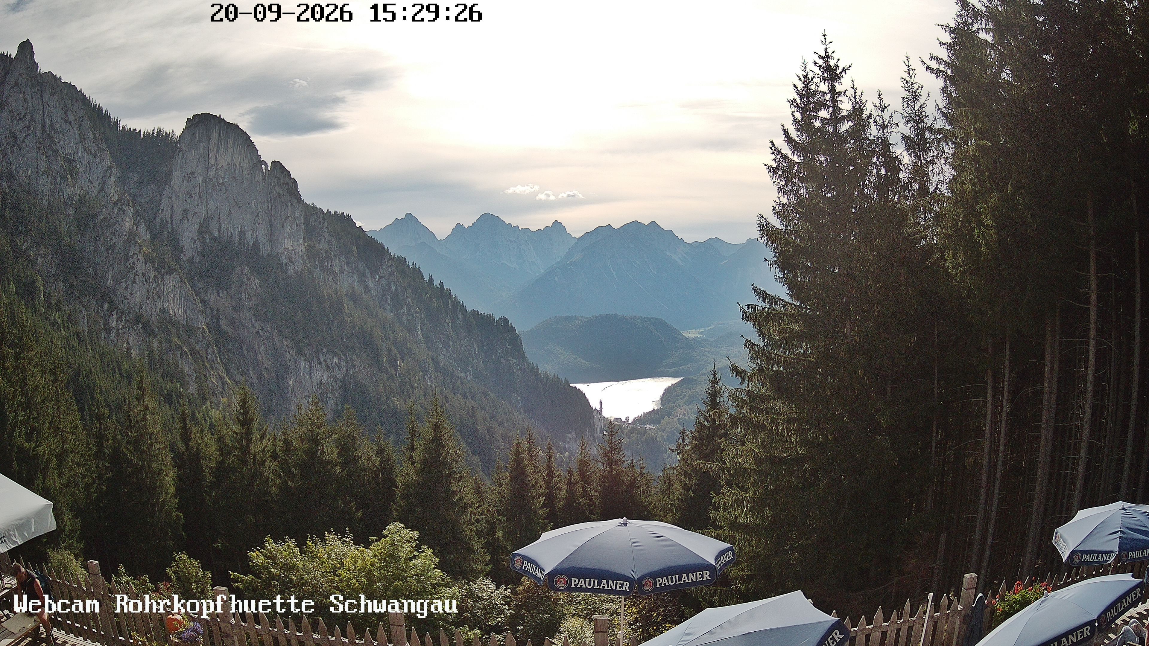 Archiv Foto Webcam Schwangau: Blick von der Rohrkopfhütte ins Tal