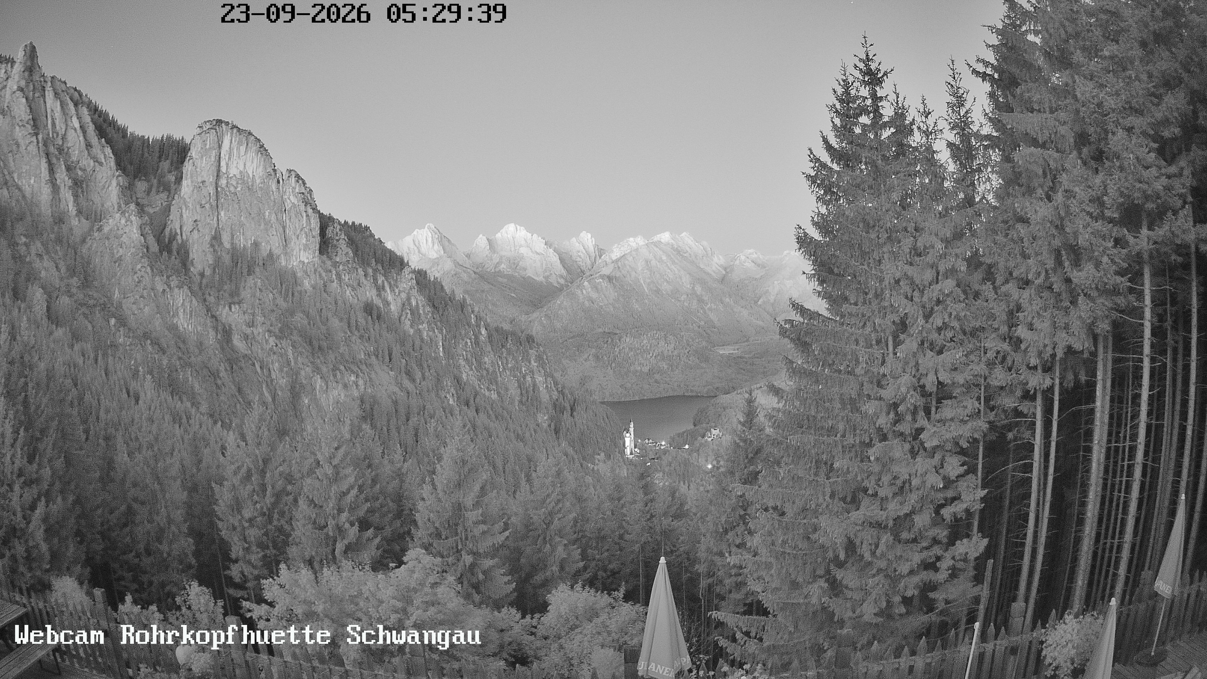 Archiv Foto Webcam Schwangau: Blick von der Rohrkopfhütte ins Tal