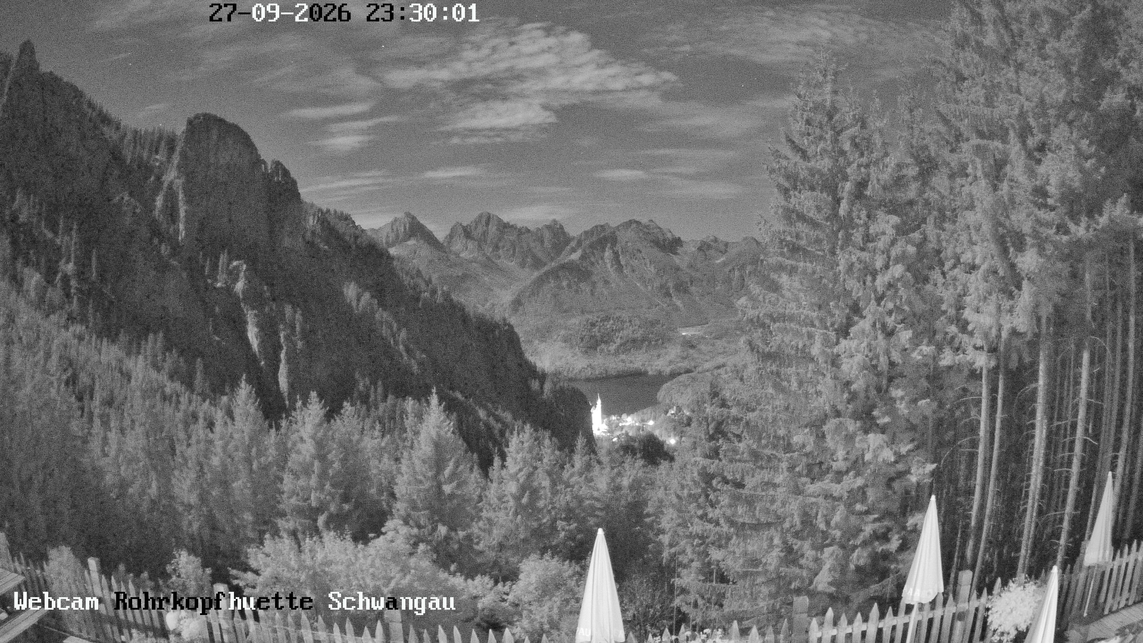 Archiv Foto Webcam Schwangau: Blick von der Rohrkopfhütte ins Tal